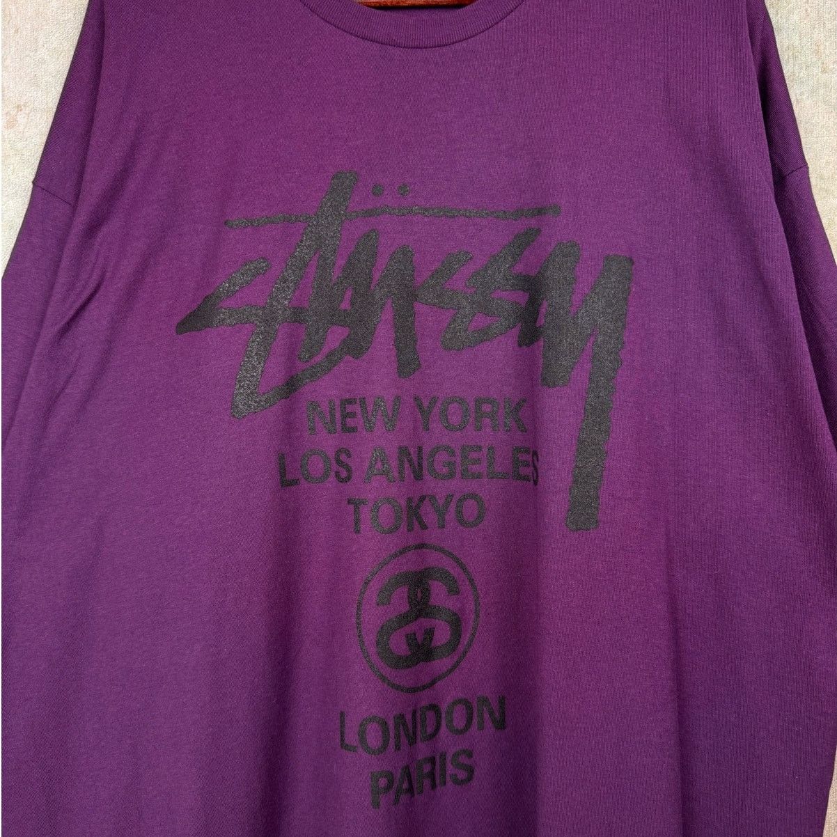 Stussy Stussy International World Tour T Shirt NY LA XXL Purple Size US XXL / EU 58 / 5 - 4 Thumbnail