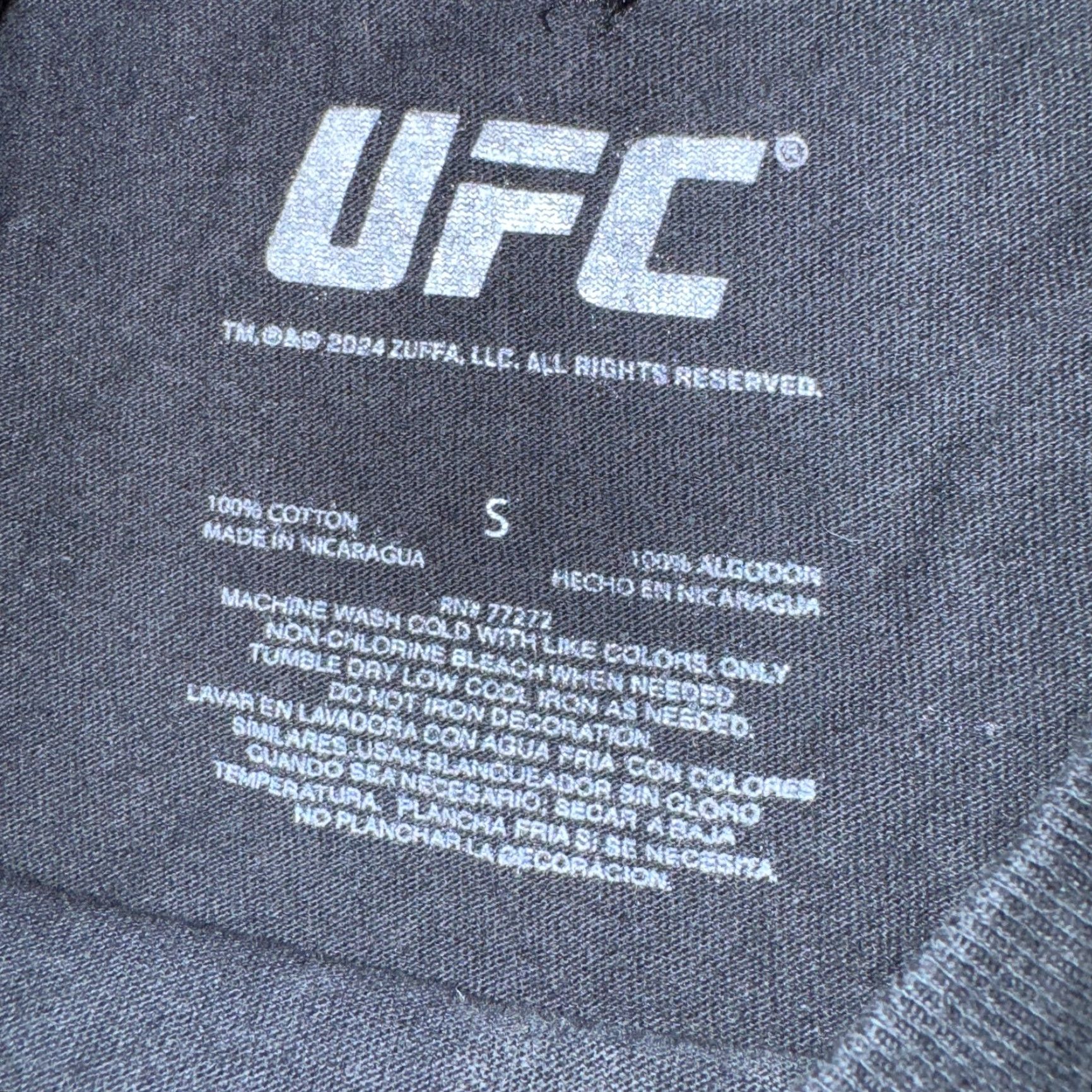 UFC UFC Shirt Short Sleeve T-Shirt Men Black Logo Graphic Print Small Connor McGregor Jon Jones Israel Adesanya Size US S / EU 44-46 / 1 - 3 Thumbnail