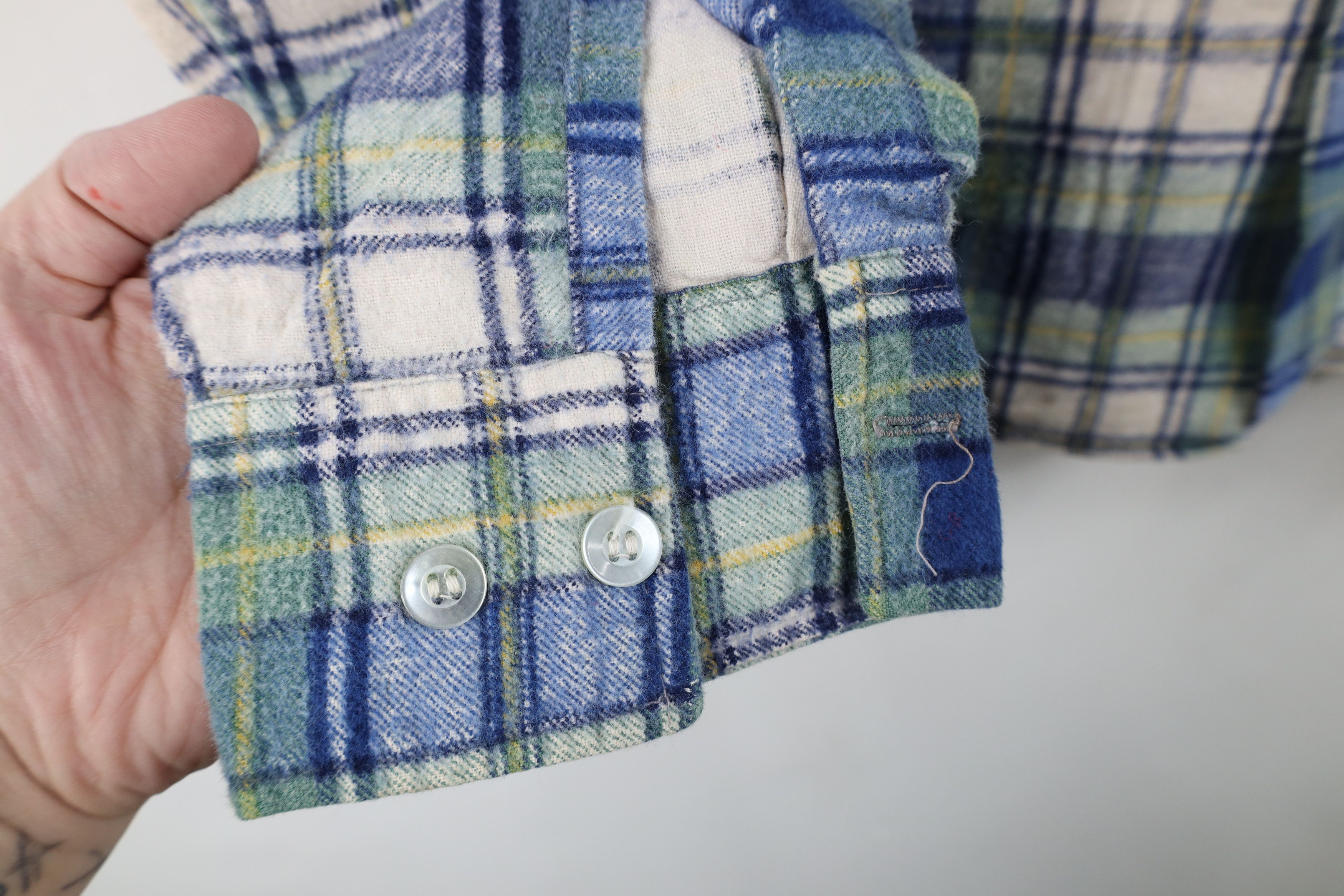 Vintage Vintage 70s Streetwear Flannel Collared Button Shirt Plaid Size US S / EU 44-46 / 1 - 4 Thumbnail