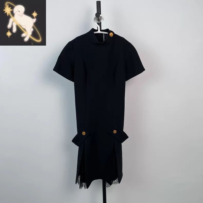 Louis Vuitton Louis Vuitton 22Ss Black Sheep Wool Zip Crew Neck Short Sl Size XXS / US 00 / IT 34 - 1 Thumbnail