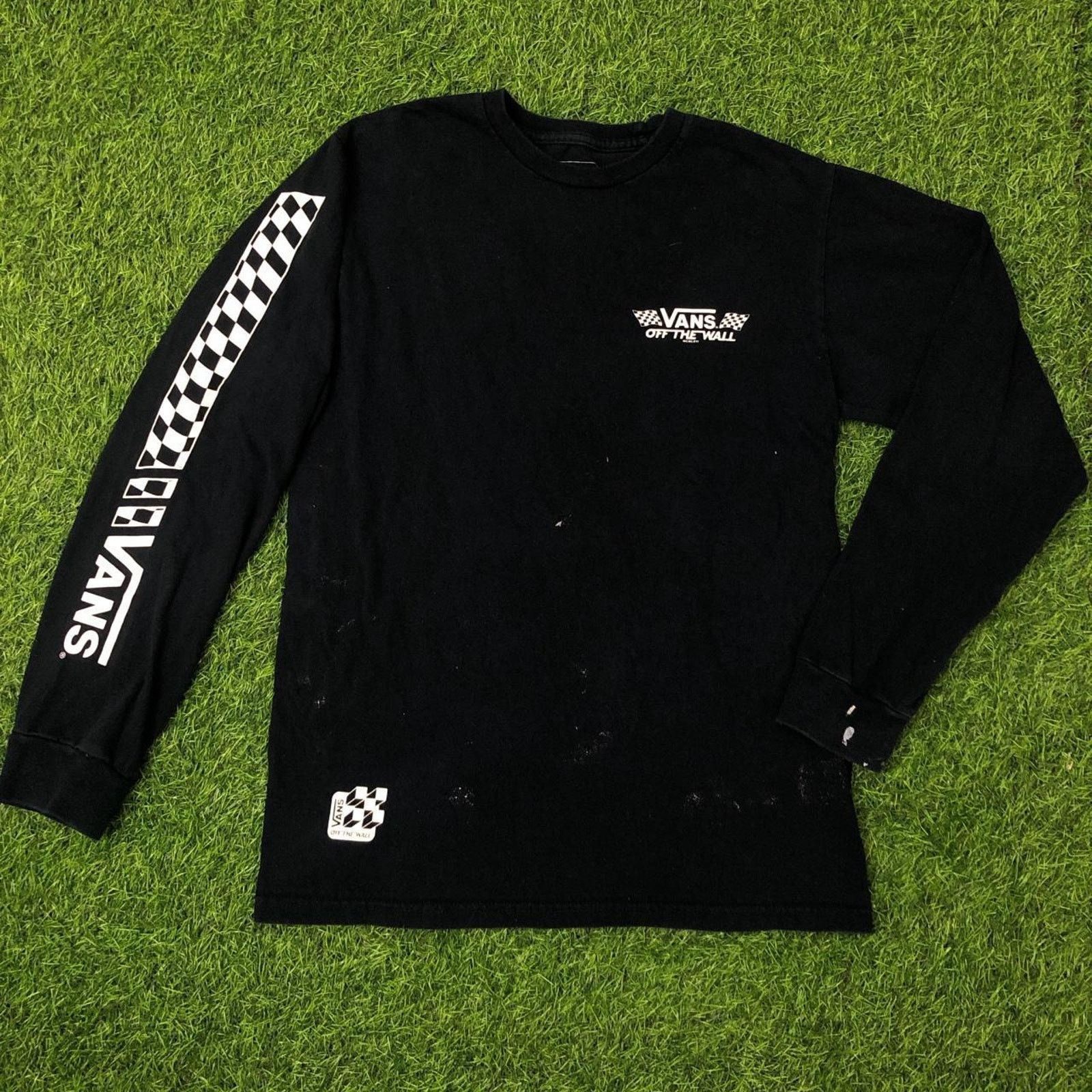 Vans Retro Navy Vans Graphic Long-sleeve Tee Size US S / EU 44-46 / 1 - 1 Thumbnail