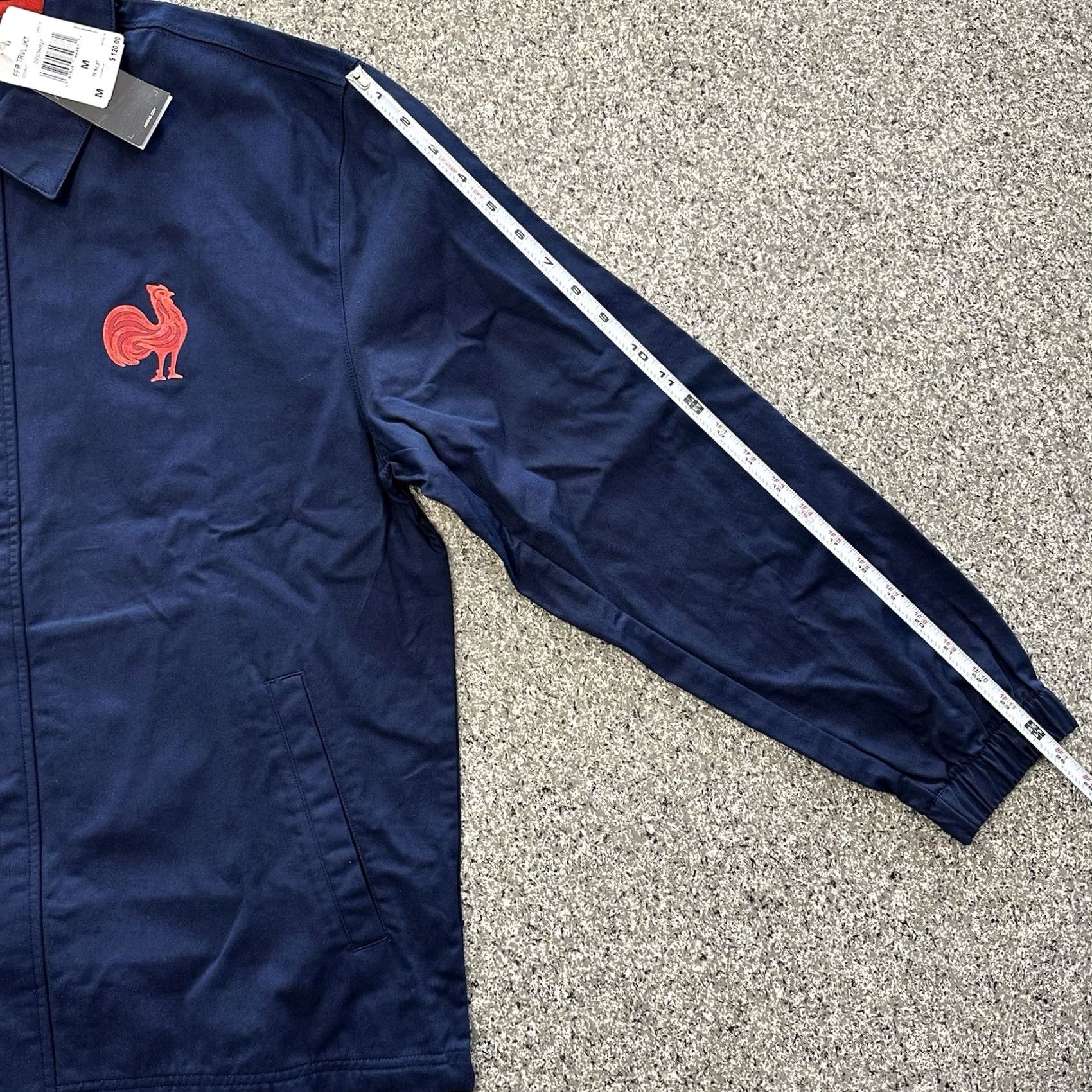Adidas Adidas Rugby Travel Jacket Mens M Navy Blue Regular Fit Twill FFR Jacket Size US M / EU 48-50 / 2 - 6 Thumbnail