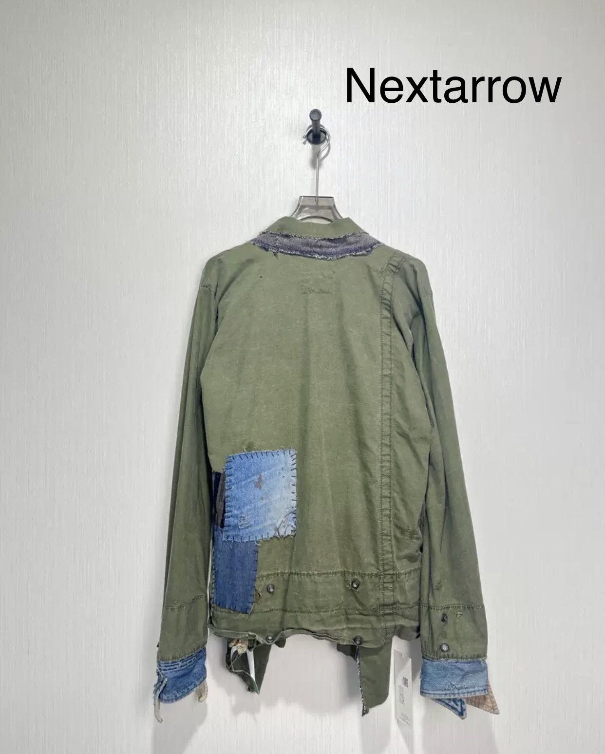 Greg Lauren Greg Lauren GL Mainline Army Cloth Patchwork Denim Robe Size US XS / EU 42 / 0 - 2 Thumbnail