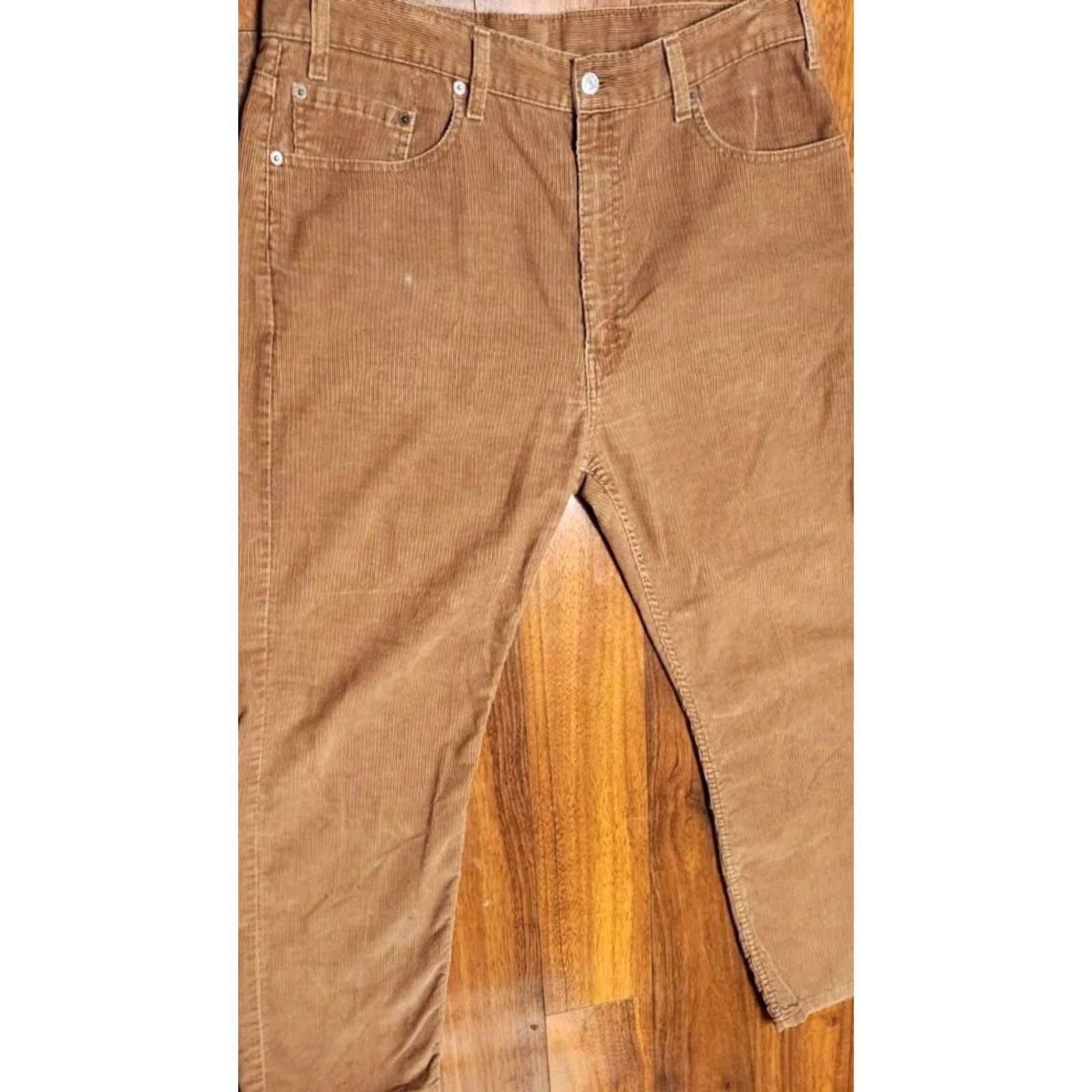 Levi's VINTAGE Levi's 505 Pants Men Brown Corduroy Regular Straight Leg 38x30 (36x30) Size US 38 / EU 54 - 4 Thumbnail