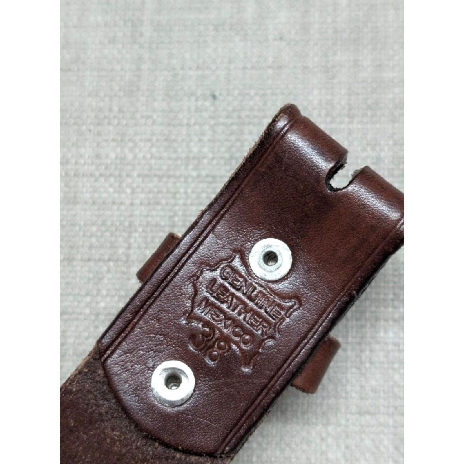 Vintage VINTAGE Western Belt Handcrafted Tooled Braided Brown Cowhide Leather 38 Belt Mens 1-1/2" Width 1980's Buckle Size 38 - 4 Thumbnail
