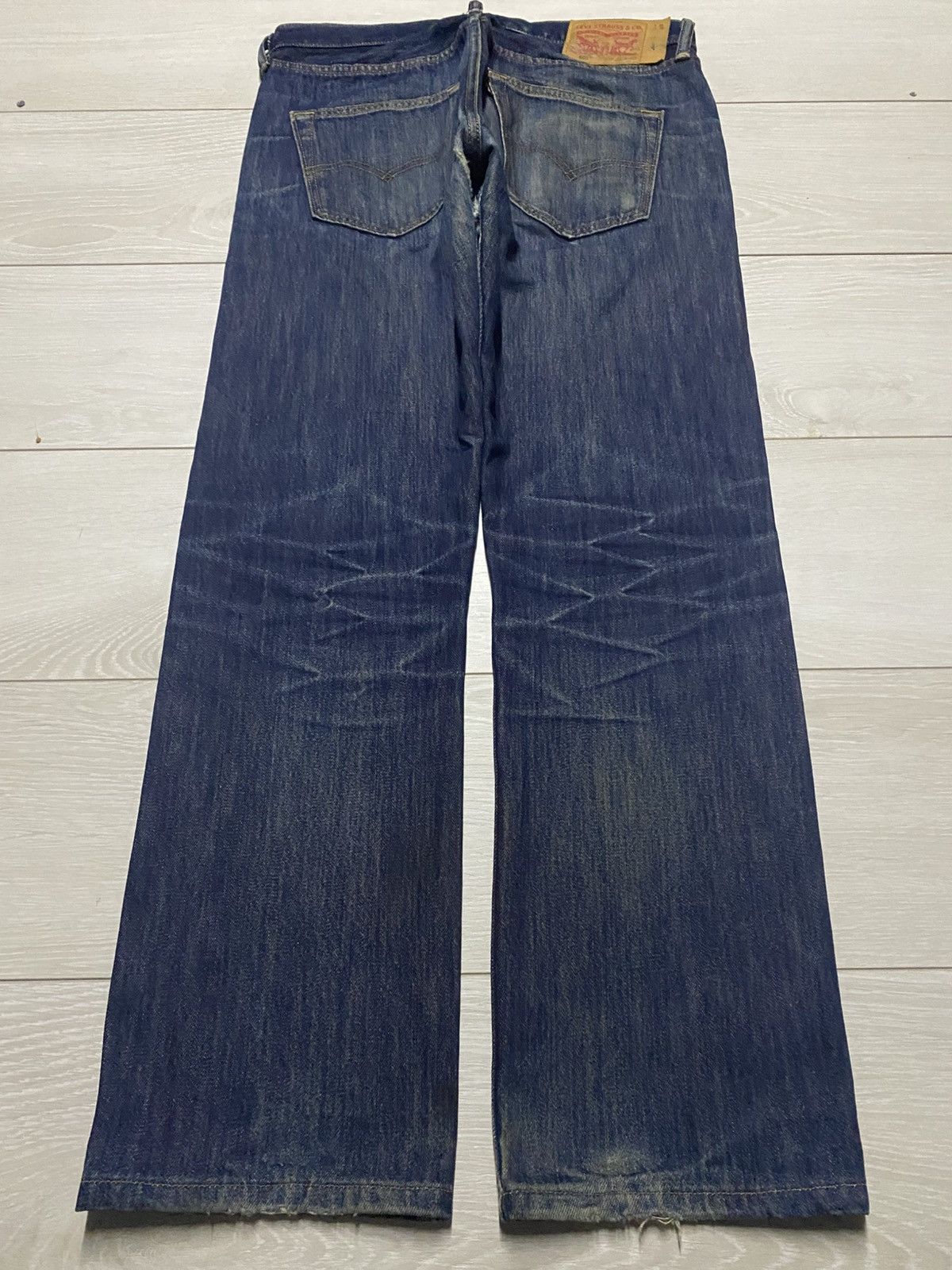 Levi's Vintage Levis 501 Y2K Faded Mud Wash Distressed Jeans Size US 32 / EU 48 - 2 Thumbnail