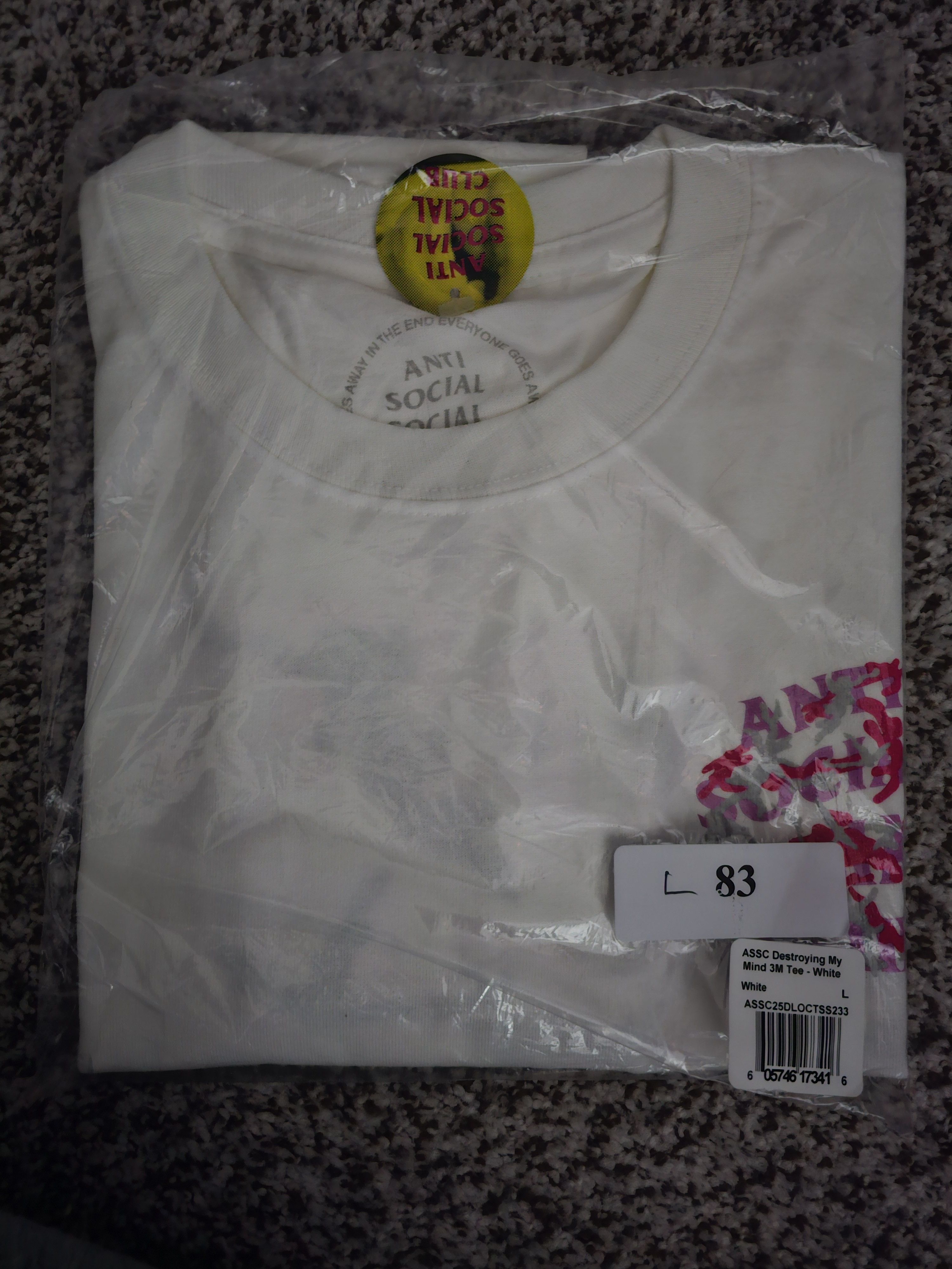 Anti Social Social Club Anti Social Destroying My Mind 3m Short Sleeve T-shirt Size US L / EU 52-54 / 3 - 1 Thumbnail