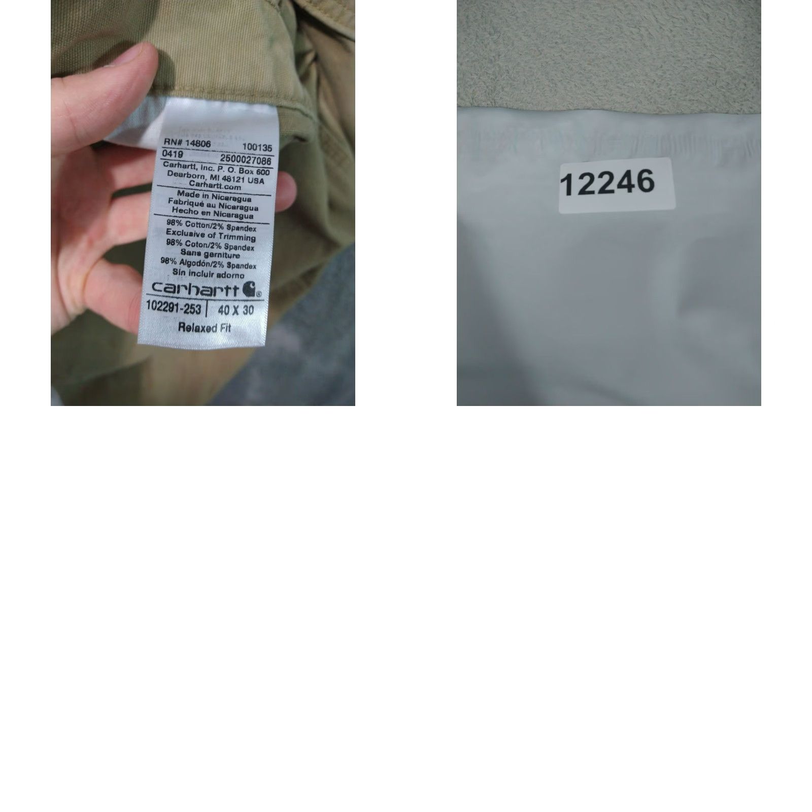Carhartt Carhartt Pants Mens 40x30 Beige Rigby Relaxed Straight Canvas Dungaree Work Shirt? Size US 40 / EU 56 - 8 Thumbnail