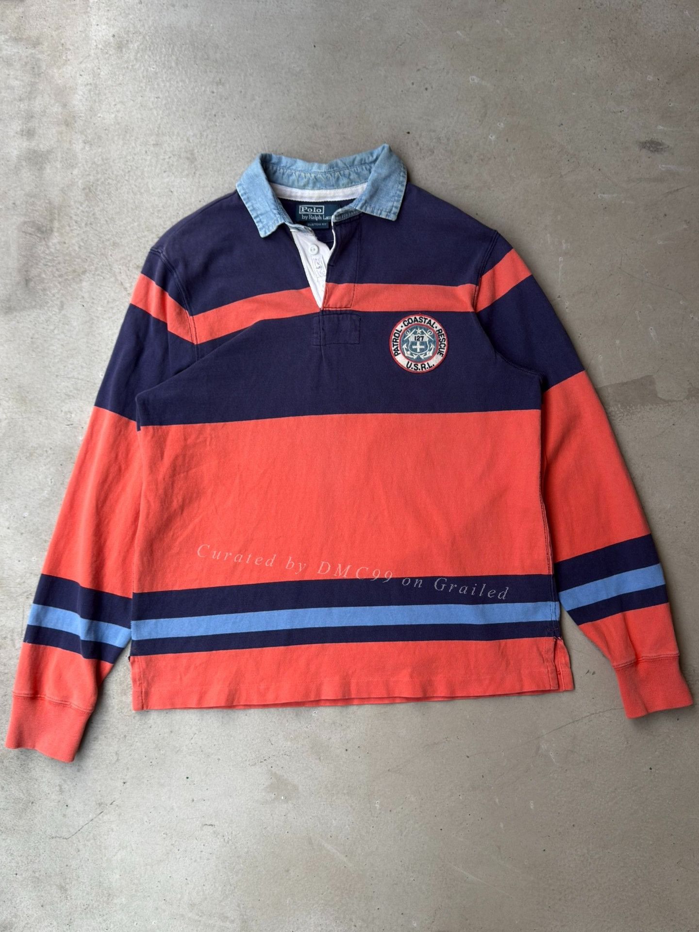 Vintage Vintage Ralph Lauren Men's Stripe Rugby Shirt Size US M / EU 48-50 / 2 - 1 Thumbnail