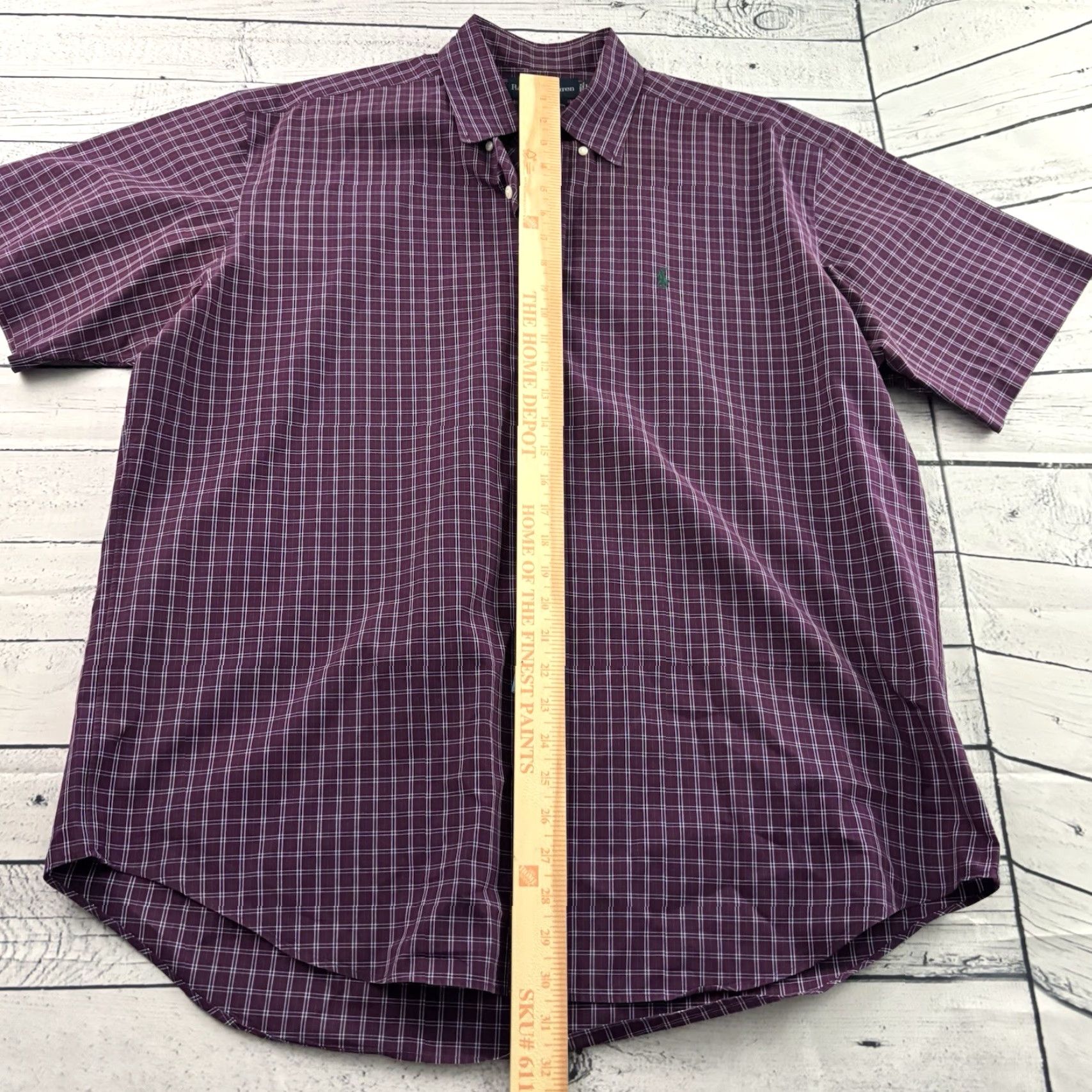 Polo Ralph Lauren Ralph Lauren Shirt Polo Blake Short Sleeve Plaid Button Front Mens Large Purple Size US L / EU 52-54 / 3 - 2 Thumbnail