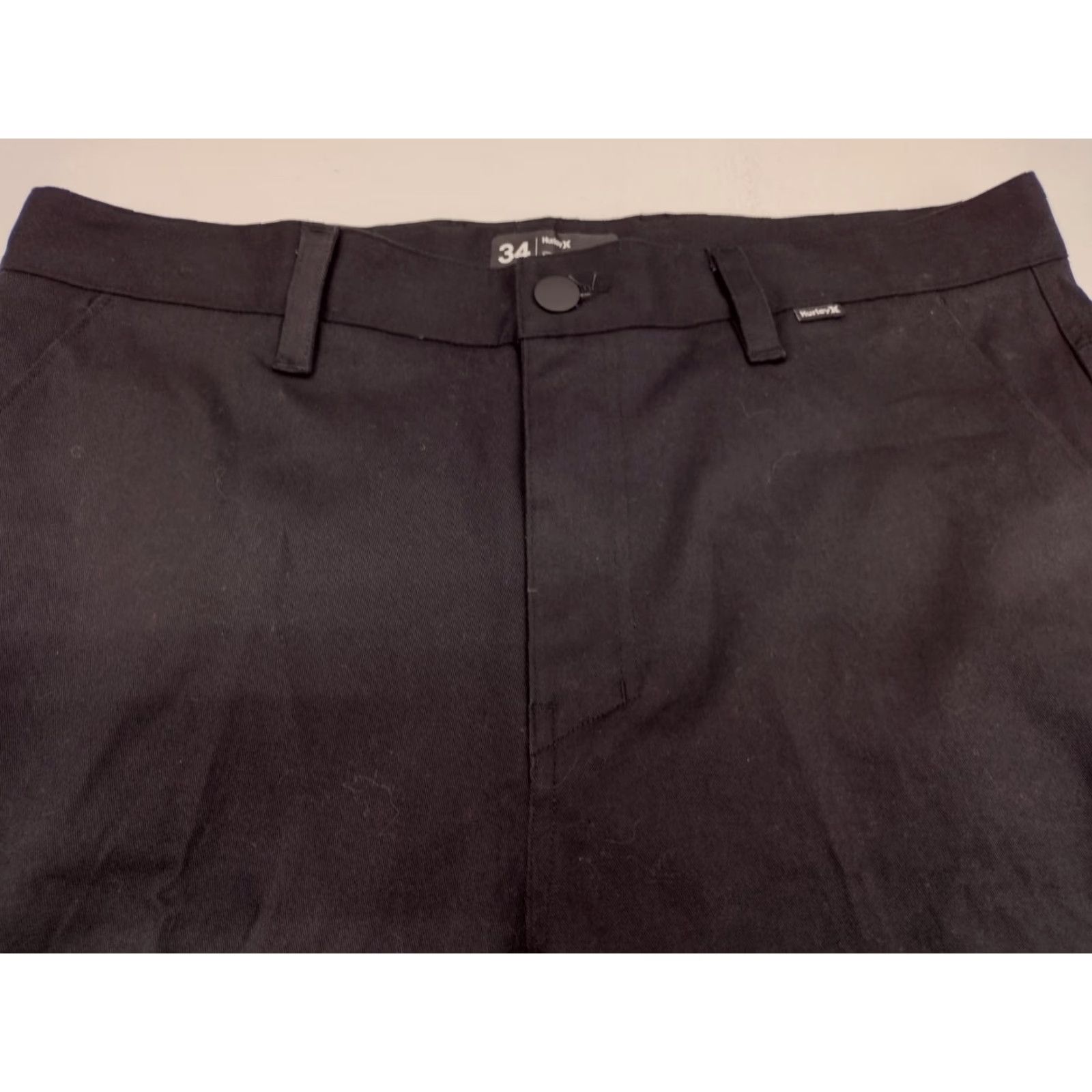 Hurley Hurley Men's Chino Shorts Black Flat Front Nylon Casual Size 34 #2534 Size US 34 / EU 50 - 7 Thumbnail
