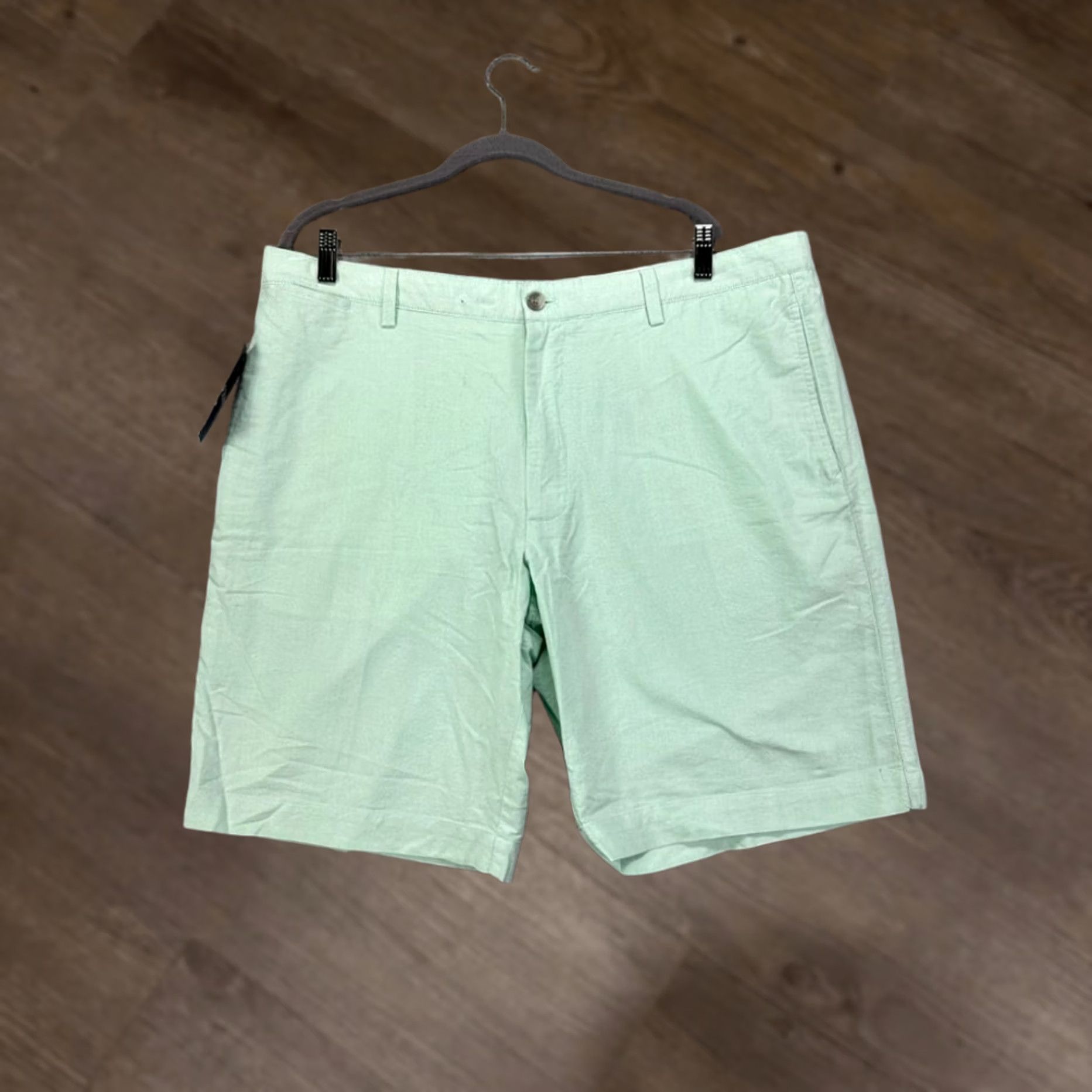 Chaps Chaps Shorts Men 40X10 Mint Green Oxford Cloth Khaki Chino Flat Front Pocket NEW Size US 40 / EU 56 - 1 Thumbnail
