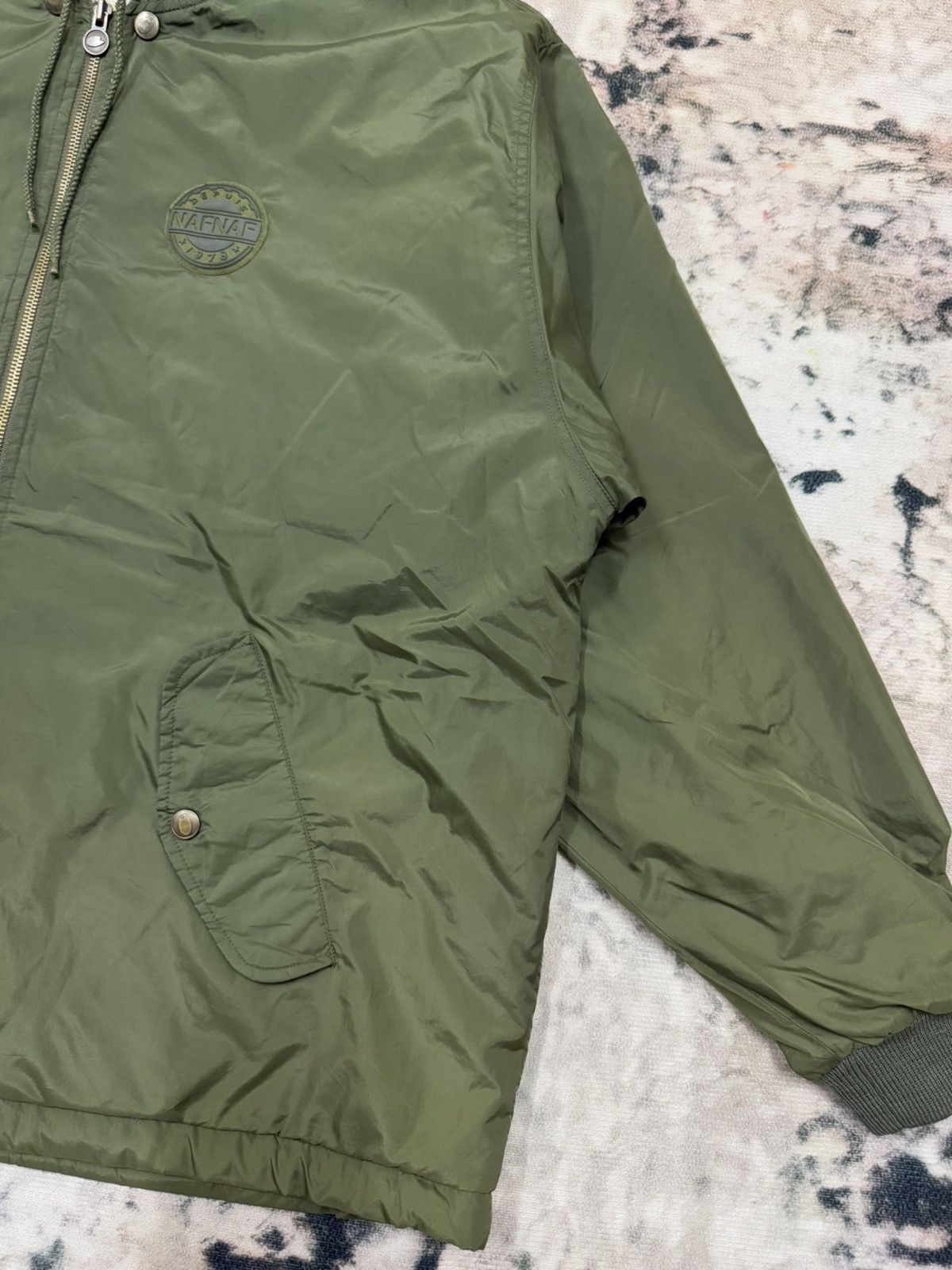 Japanese Brand × Vintage Naf nAf Rubber Label Padded Nylon Jacket Hoodie Size US XL / EU 56 / 4 - 6 Thumbnail
