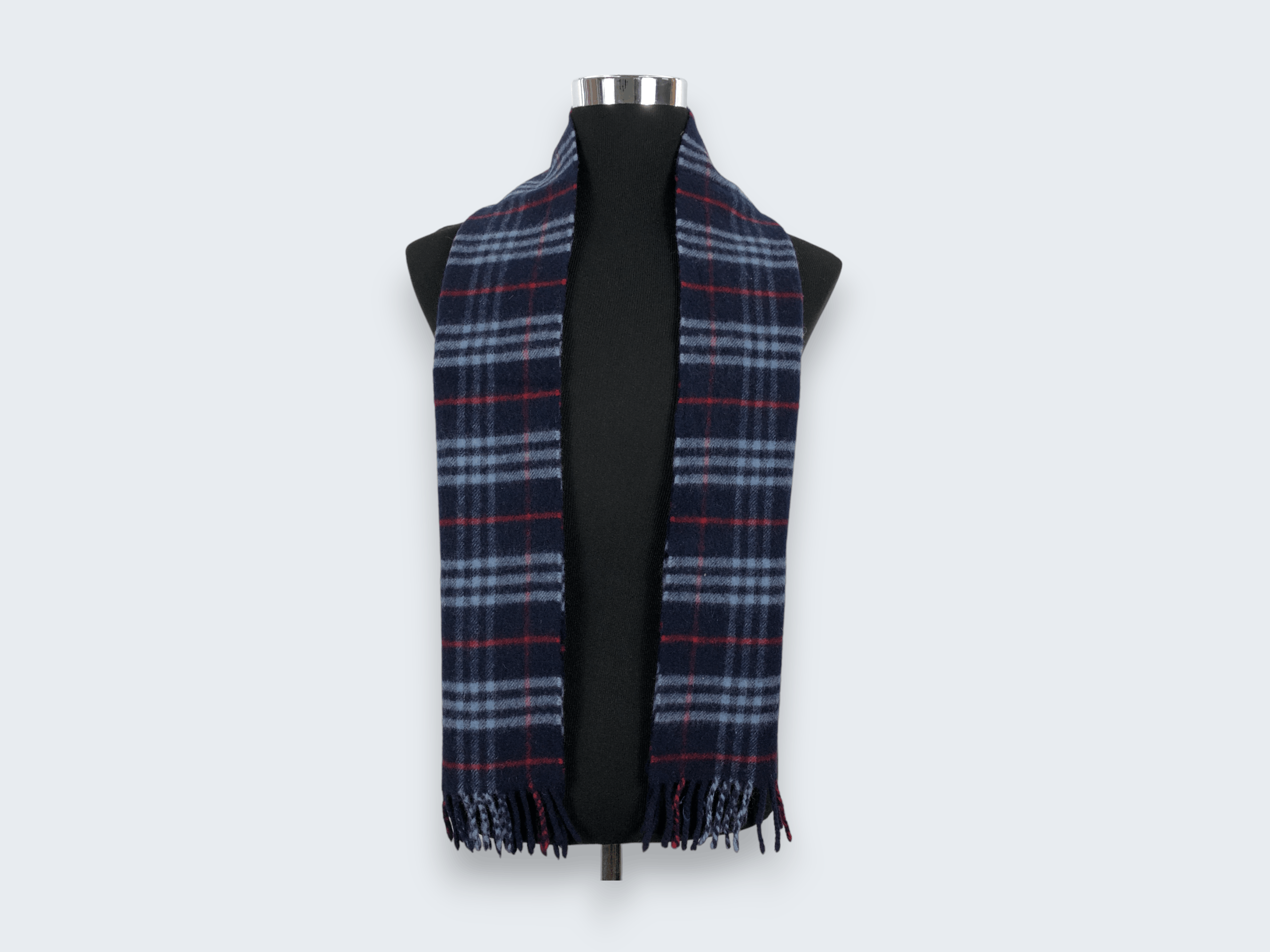 Burberry × Vintage Vintage 90s Burberry Wool Scarf Muffler MF002 Size ONE SIZE - 2 Thumbnail