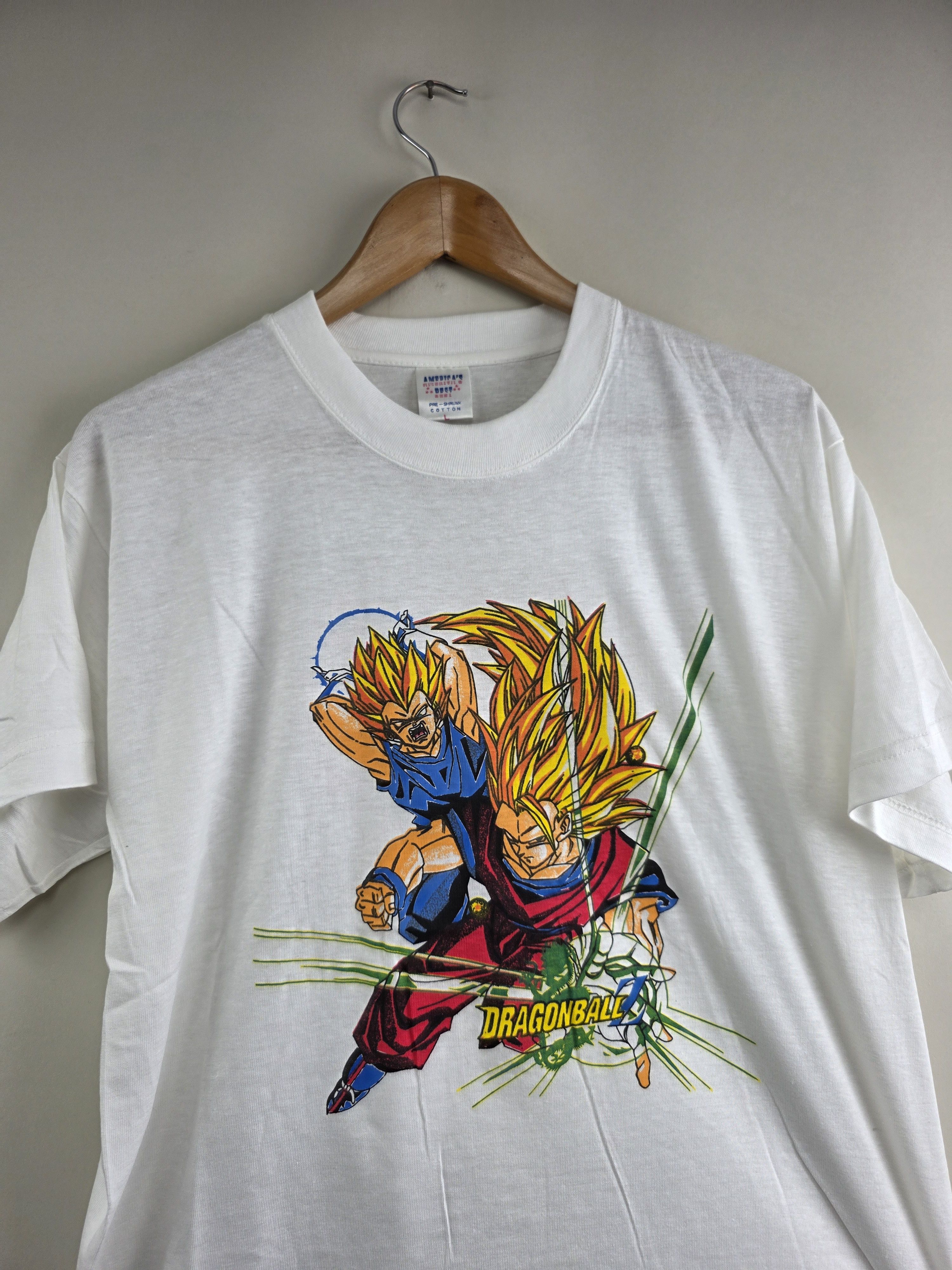 Anime 90s Dragon Ball Z Bootleg Anime Tee L 21.5" 27.5" Size US L / EU 52-54 / 3 - 2 Thumbnail
