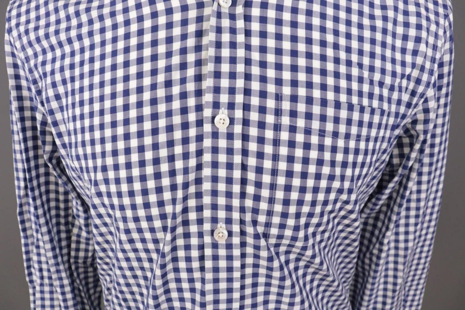 Gieves & Hawkes Gieves & Hawkes Blue Check Button Down Dress Shirt Size M Size US M / EU 48-50 / 2 - 3 Thumbnail