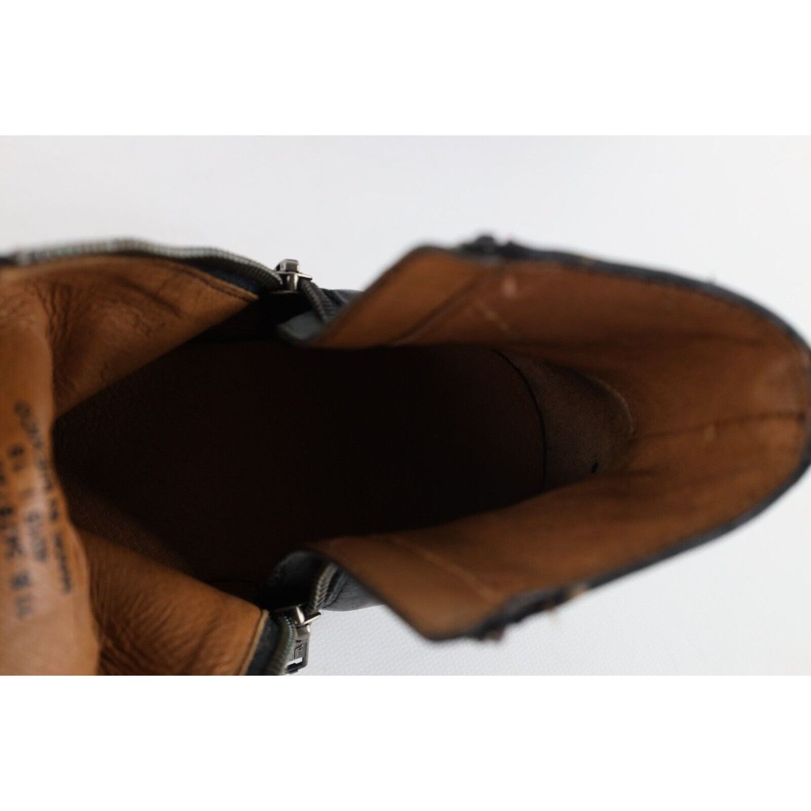 Frye × Vintage Frye Distressed Leather Double Zip Bootie Boots Size US 11 / IT 41 - 10 Thumbnail