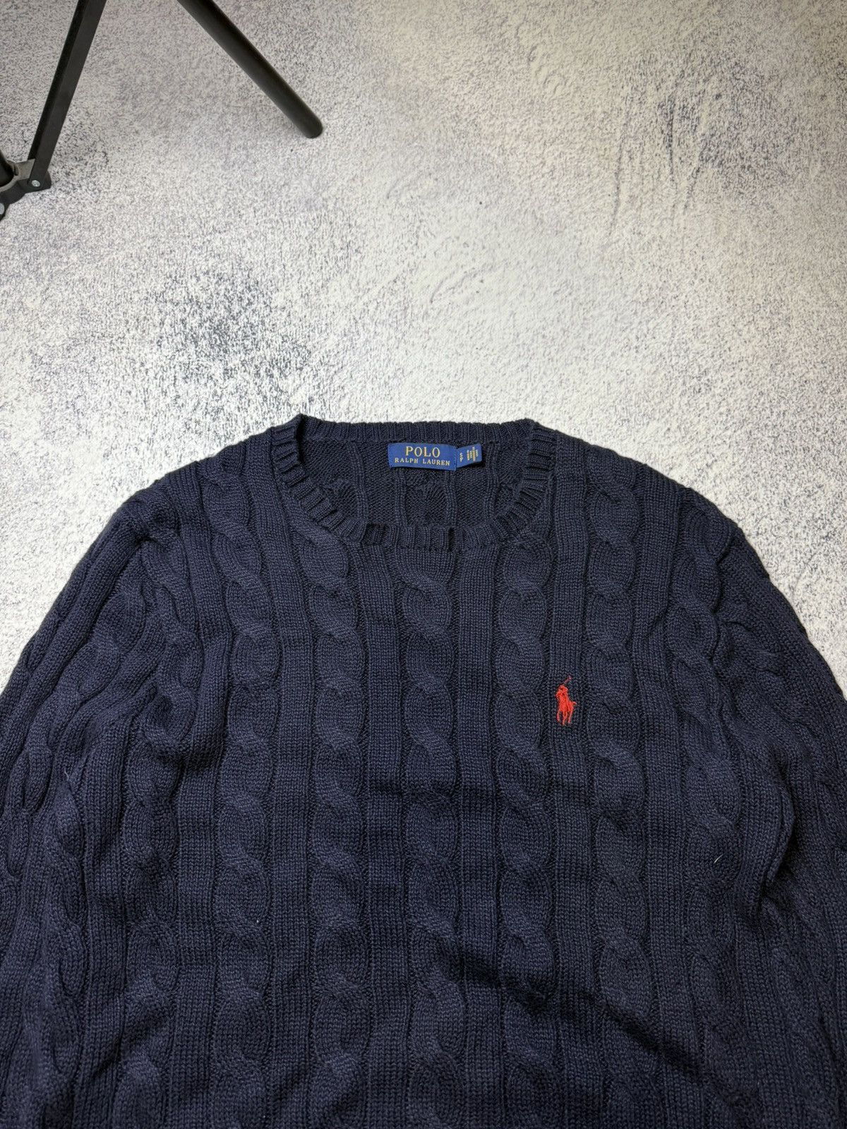 Polo Ralph Lauren Mens Vintage Polo Ralph Lauren knitted Blue Sweater luxury Size US S / EU 44-46 / 1 - 2 Thumbnail