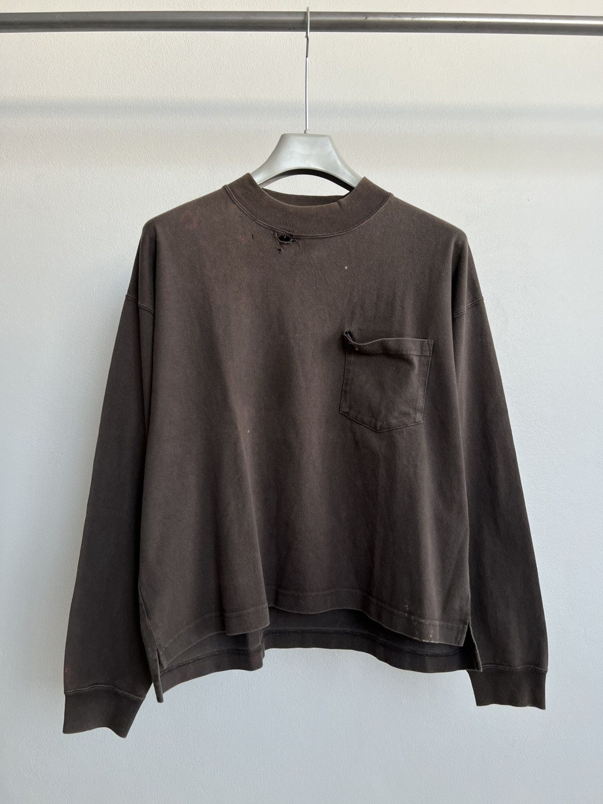 Vintage Thrashed Faded 90s Pocket Tee Distressed ERD Size US S / EU 44-46 / 1 - 1 Thumbnail