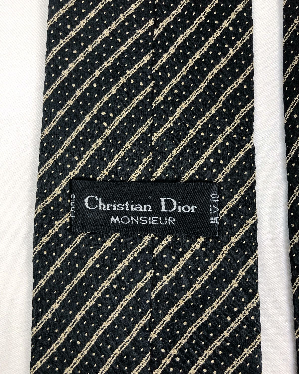Christian Dior Monsieur Rare Vintage Christian Dior Monsieur Stripes Silk Tie Size ONE SIZE - 8 Thumbnail