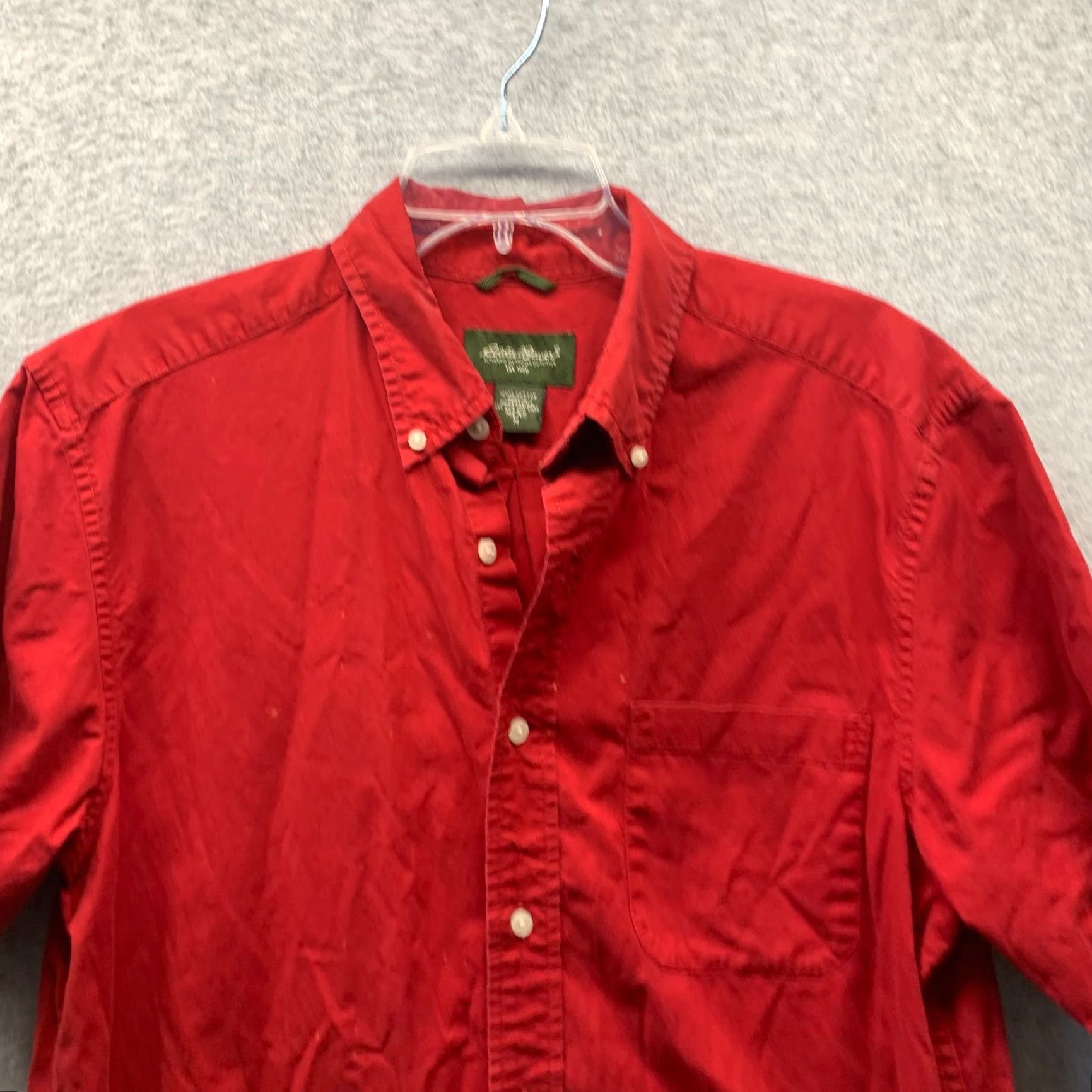 Eddie Bauer Eddie Bauer Shirt Adult Medium Red Outdoor Chino Canvas Casual Mens Fishing Button-Up Short Sleeve Collar Spread Button Size US M / EU 48-50 / 2 - 2 Thumbnail