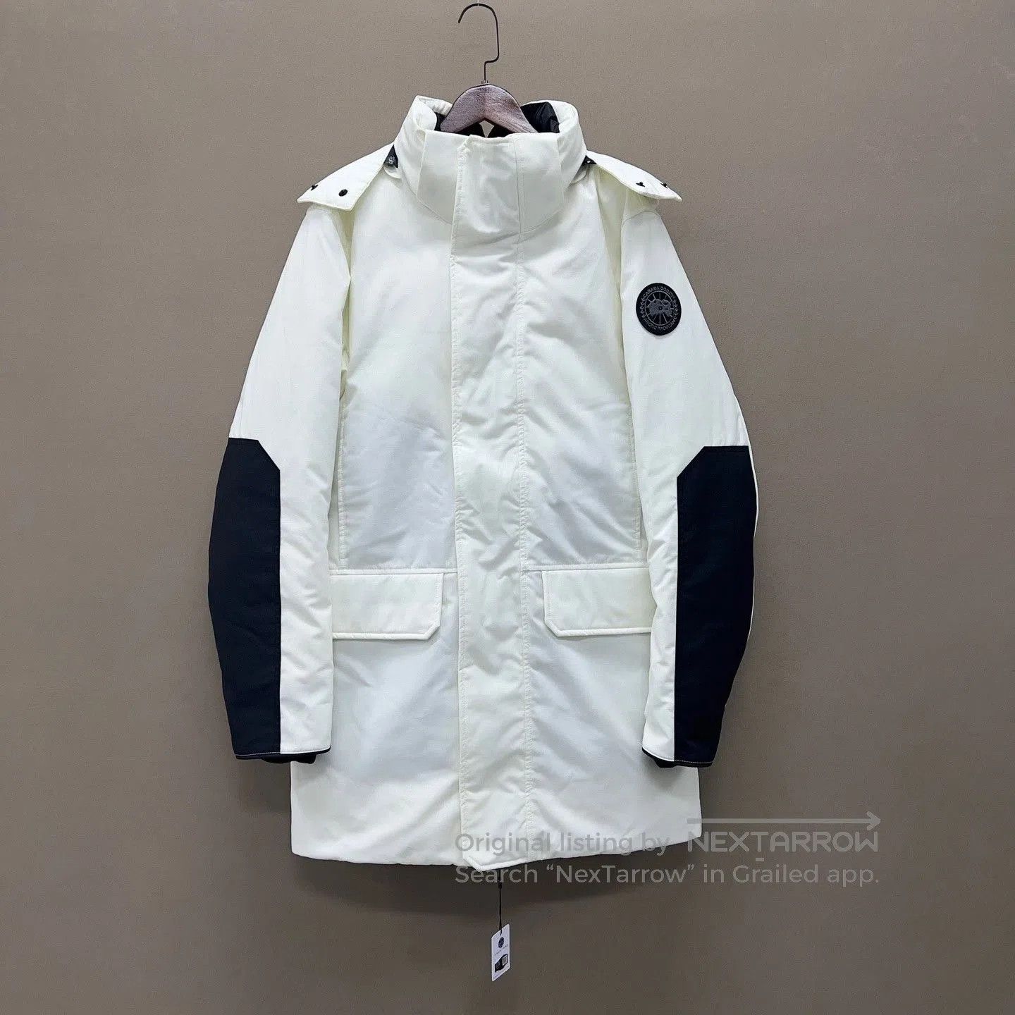 Canada Goose white long parka with black accents. Size US M / EU 48-50 / 2 - 1 Thumbnail