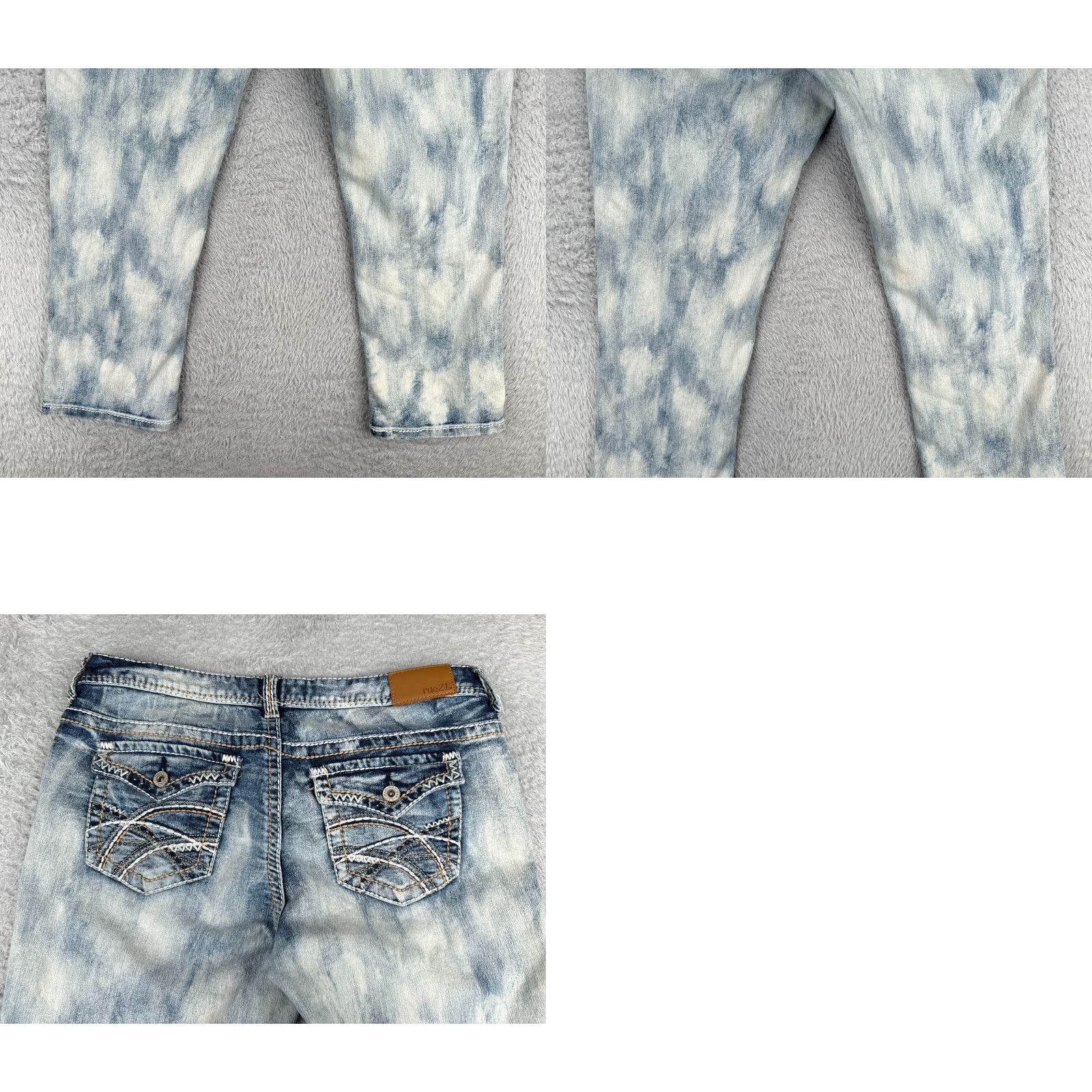 Vintage Rue21 Jeans Juniors 11 Mid Blue Denim Crop Bootcut 32x24 Embroidered Rhinestone Women's Jeans 5-Pocket Cotton Blend Denim Vintage No Size 32" / US 10 / IT 46 - 10 Thumbnail