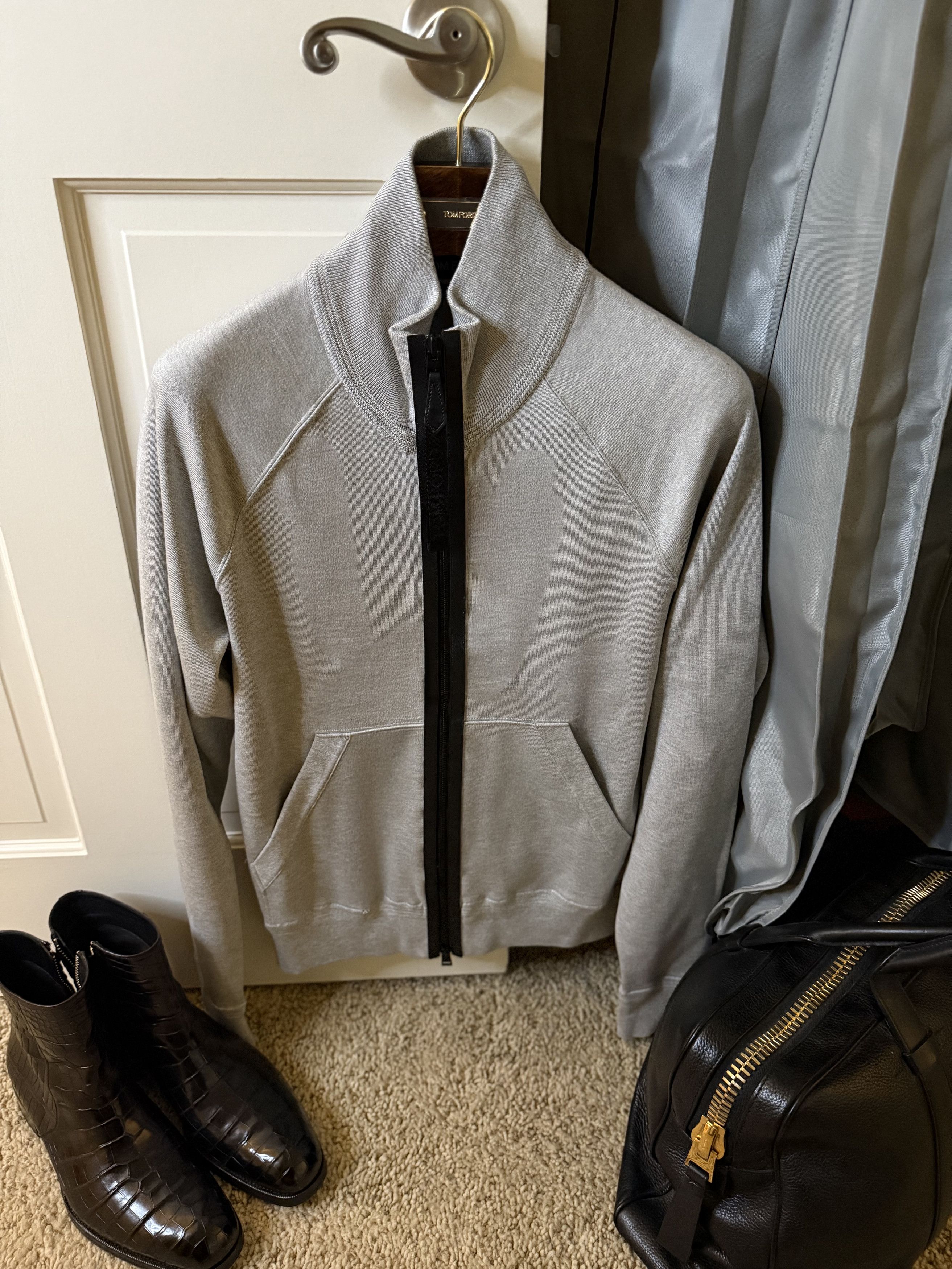 Tom Ford Best Dressed Rare $3K w/Tax Silk Blend Leather Accent Jacket Size US M / EU 48-50 / 2 - 5 Thumbnail