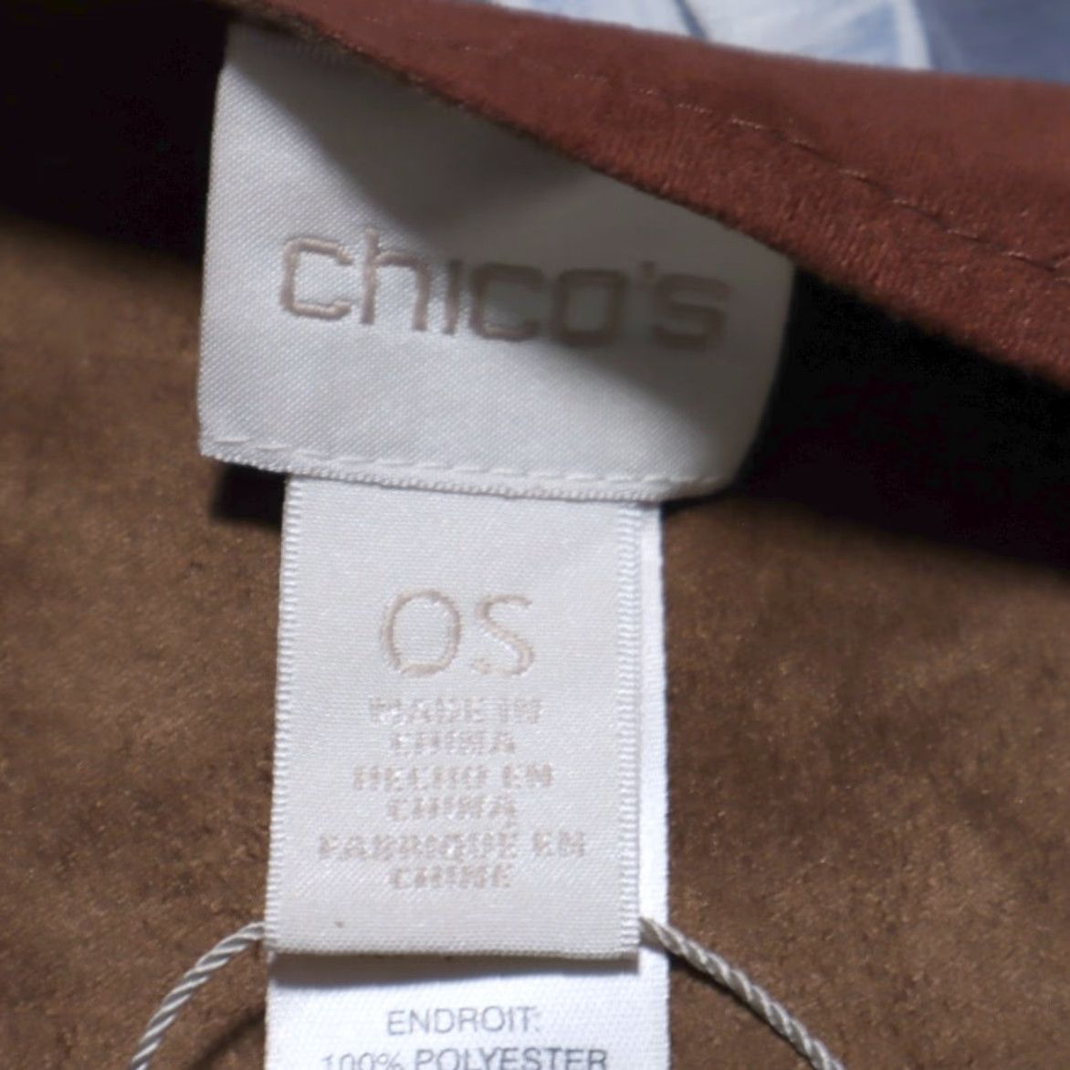 Vintage Chico's Covering Ruana Reversible Faux Suede Solid Sweatshirt Orange Women's OS Size ONE SIZE - 5 Thumbnail