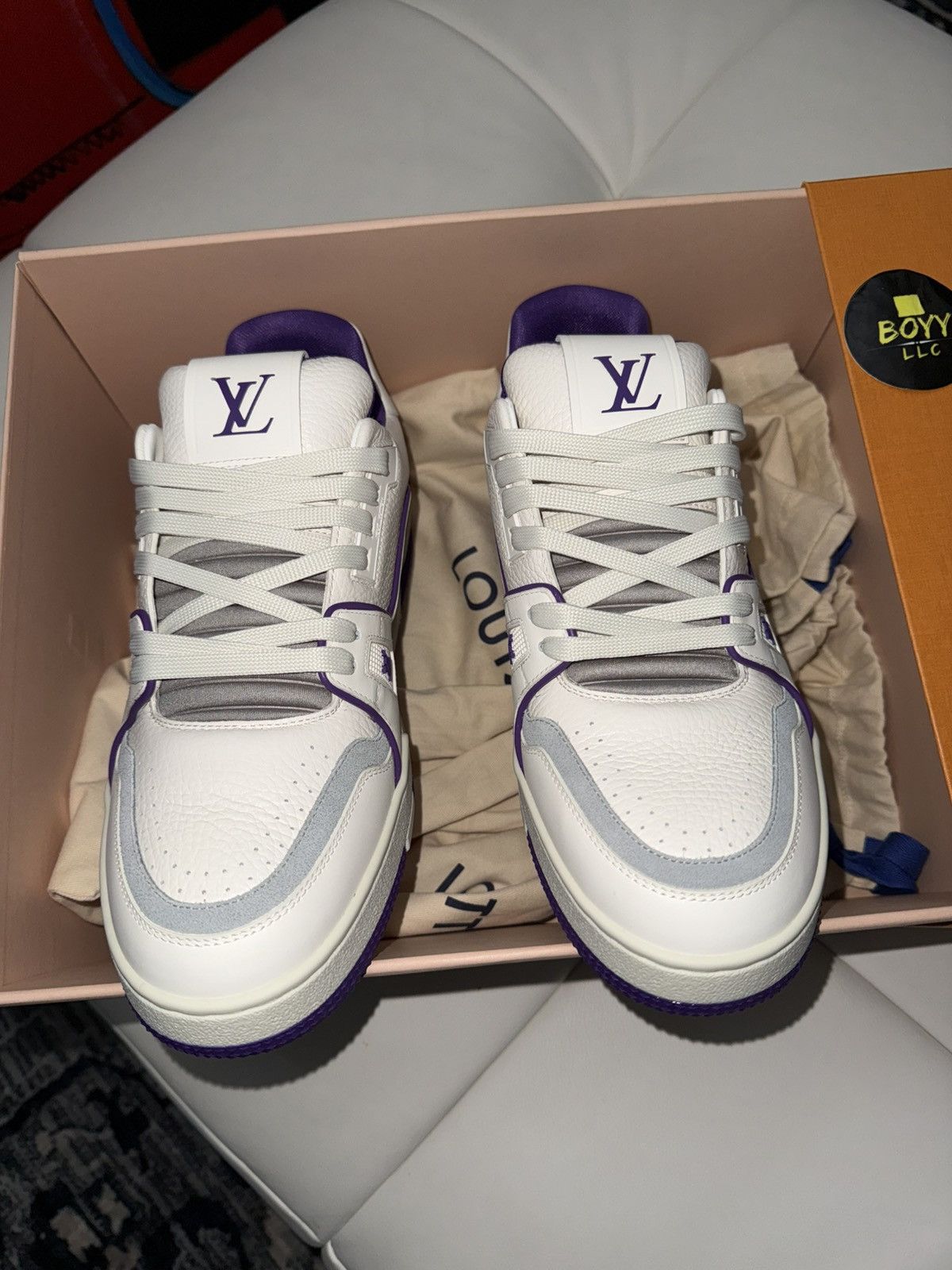 Louis Vuitton Louis vuitton purple trainers lv9 Size US 11 / EU 44 - 4 Thumbnail
