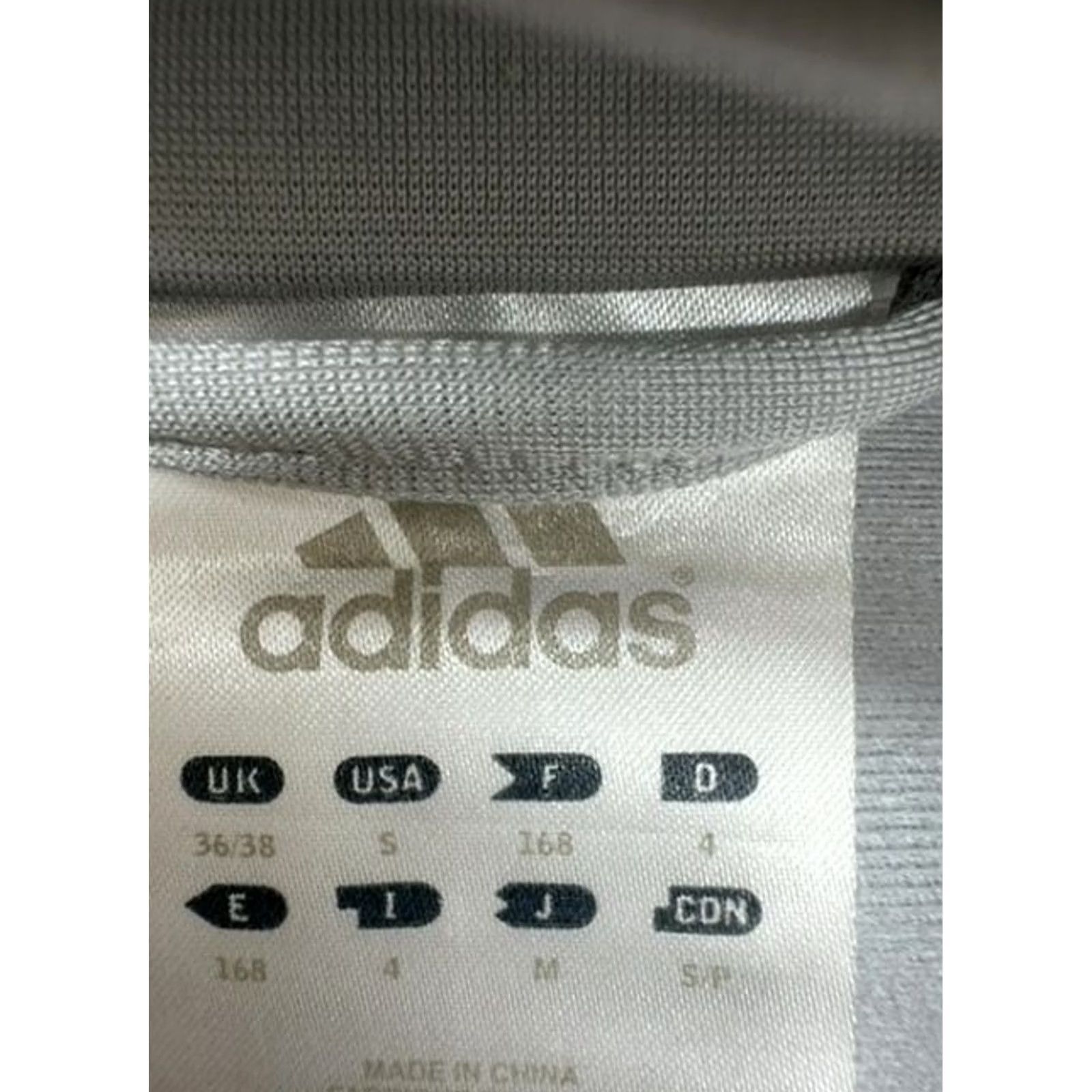 Adidas Adidas White Track Jacket Full Zip 3-Stripes Size D Polyester Men Size US S / EU 44-46 / 1 - 3 Thumbnail