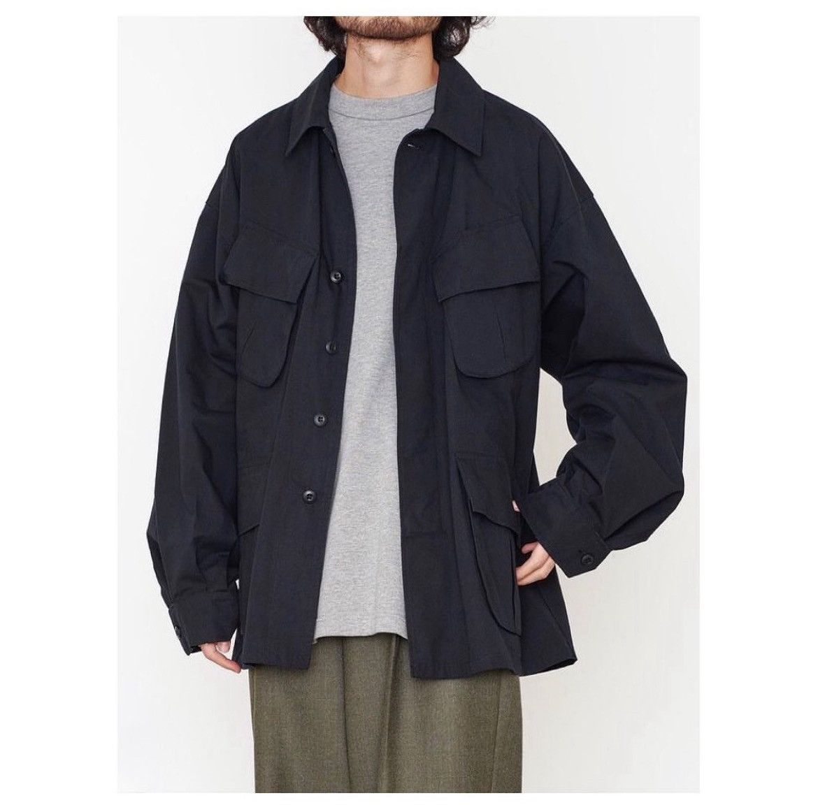 Markaware MARKA Jungle Fatigue Jacket Black Nylon Size US L / EU 52-54 / 3 - 17 Thumbnail