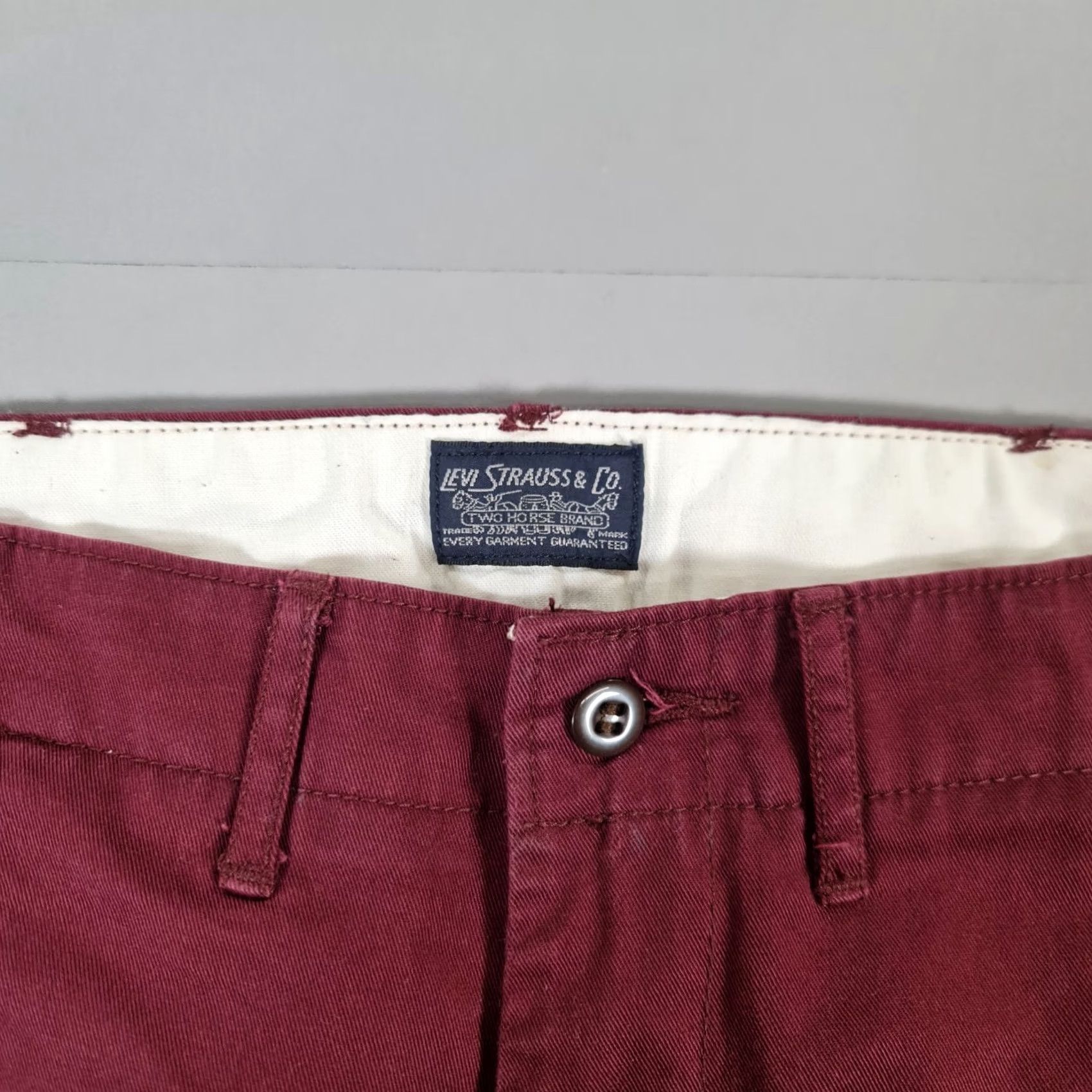 Levi's Levi's Mens Chino Trousers Slim Regular W31 L30 Red Cotton Elastane Pants Stretch Size US 31 - 3 Thumbnail