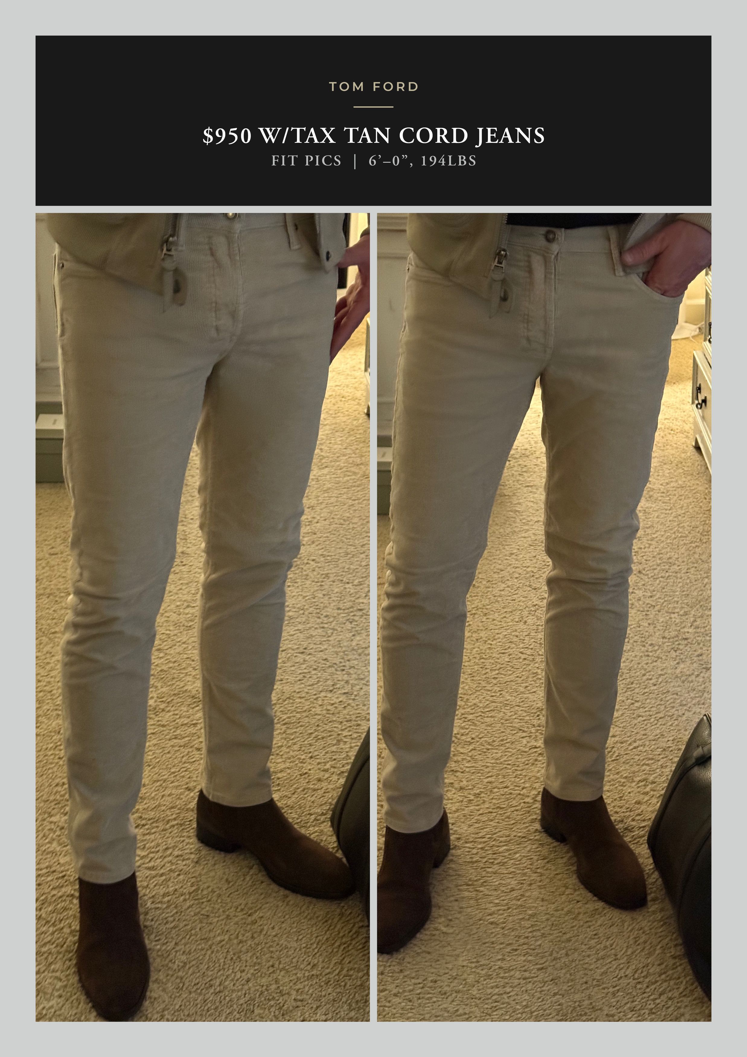 Tom Ford Best Dressed $950 w/tax Corduroy Jeans w/stretch Size US 32 / EU 48 - 17 Thumbnail