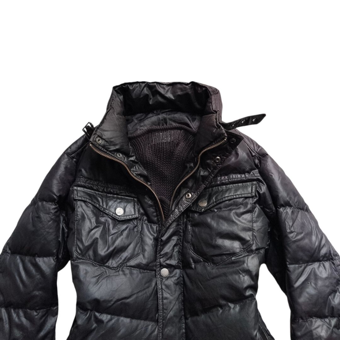 14th Addiction Male & Co vkei style leather trim puffer bikers jacket Size US L / EU 52-54 / 3 - 3 Thumbnail