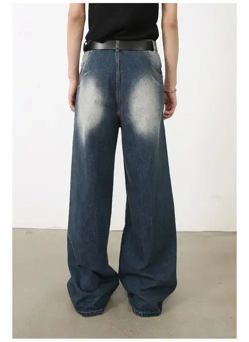Jean Japanese retro loose straight American jeans for men Size US 32 / EU 48 - 7 Thumbnail
