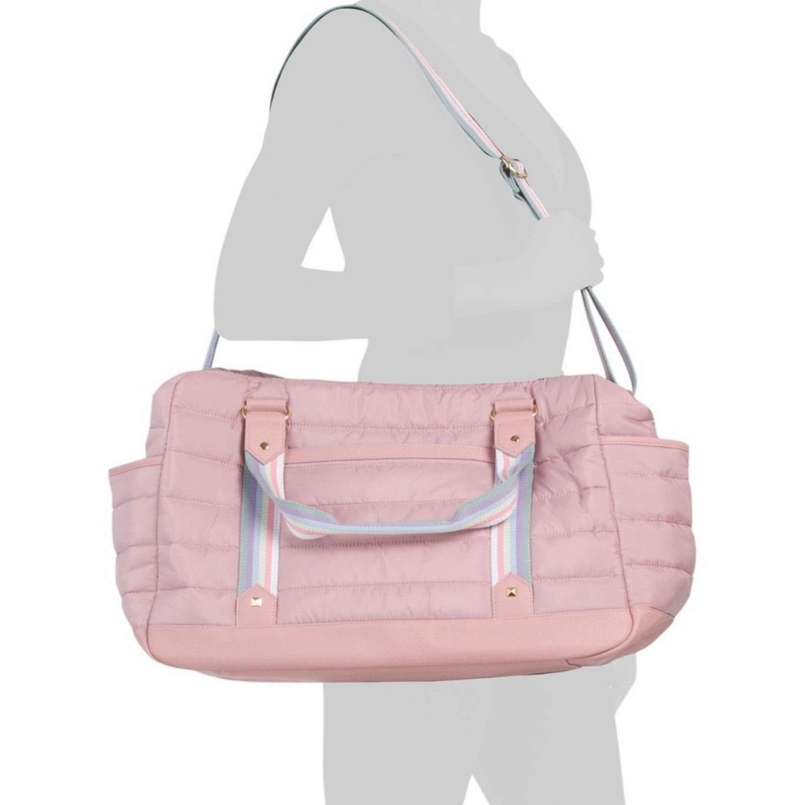 Cynthia Rowley 🎉LAST CHANCE🎉CYNTHIA ROWLEYChevron Quilted Duffel Sqpphire Size ONE SIZE - 2 Thumbnail