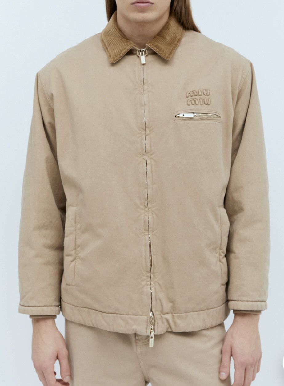 Miu Miu Miu Miu Natural Garment-dyed Gabardine Blouson Jacket Size US XS / EU 42 / 0 - 3 Thumbnail