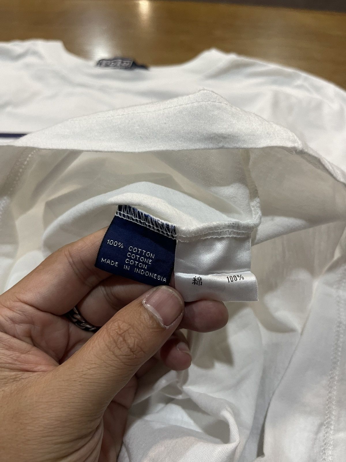 Polo Ralph Lauren Old Polo By Ralph Lauren Big Logo spell out T shirt Size US L / EU 52-54 / 3 - 5 Thumbnail