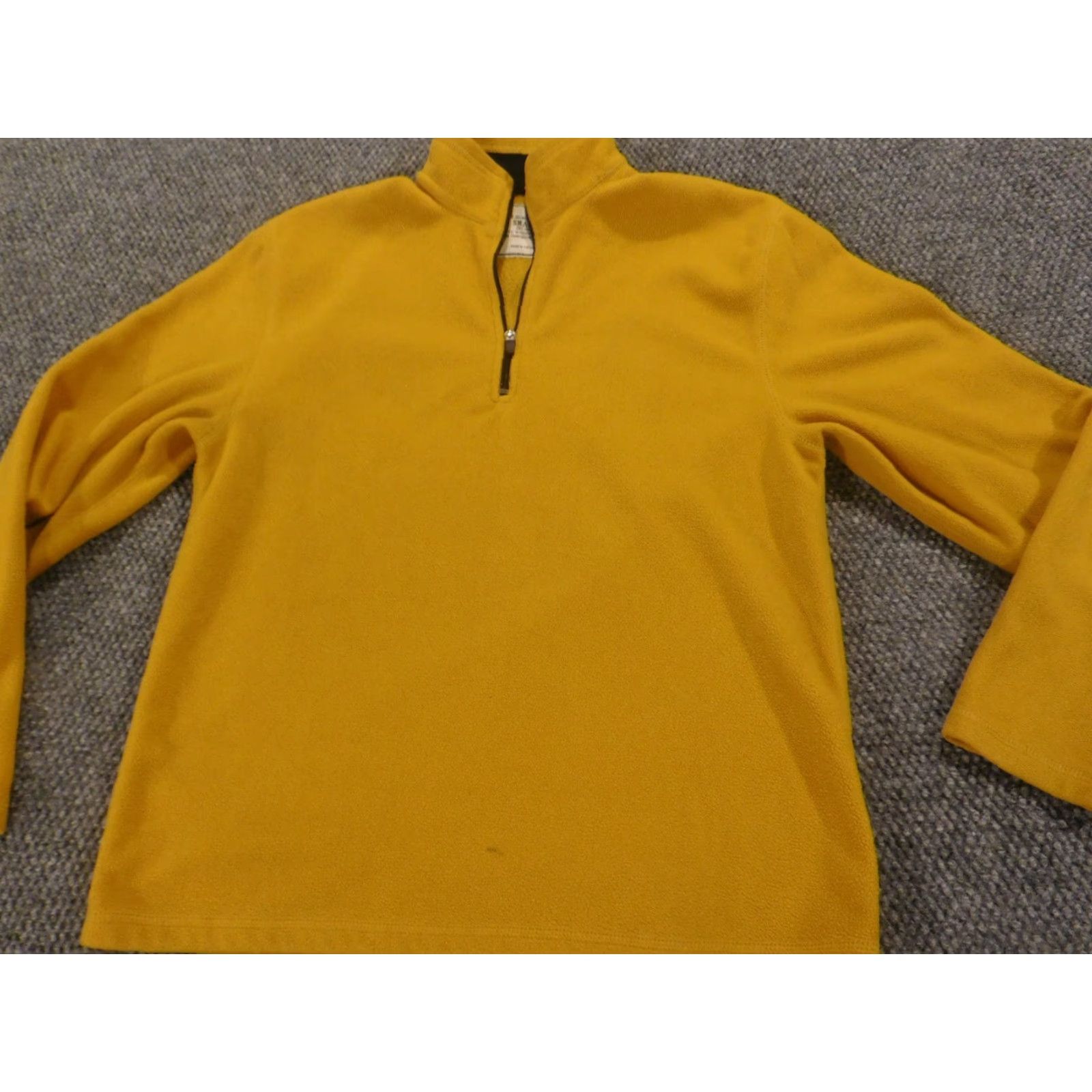 Old Navy Old Navy Sweater Pullover 1/4 Zip Mock Neck Long Sleeve Mens S Yellow Polyester Knit Zipper Button Vintage No Size US S / EU 44-46 / 1 - 5 Thumbnail