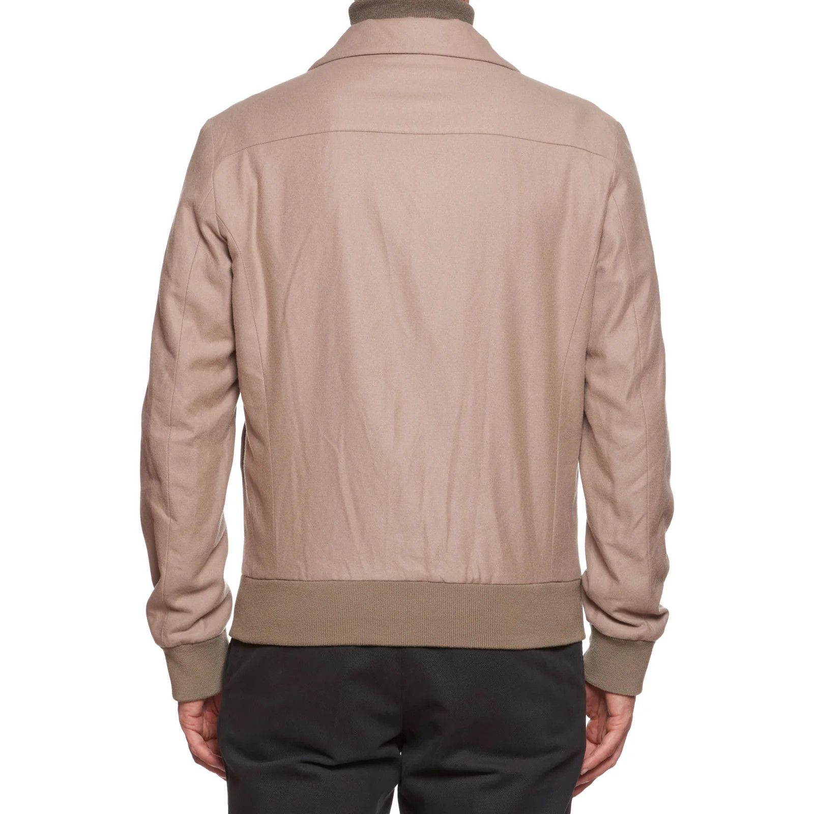 Bottega Veneta BOTTEGA VENETA Tan Cashmere Flight Bomber Jacket Size US M / EU 48-50 / 2 - 3 Thumbnail