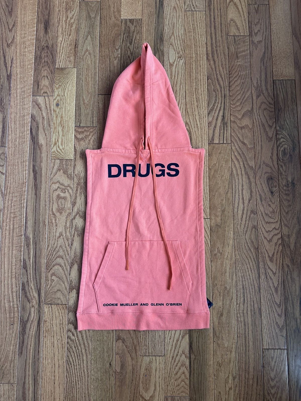 image of Raf Simons Orange Drugs Panel Hoodie, Men's (Size Medium)
