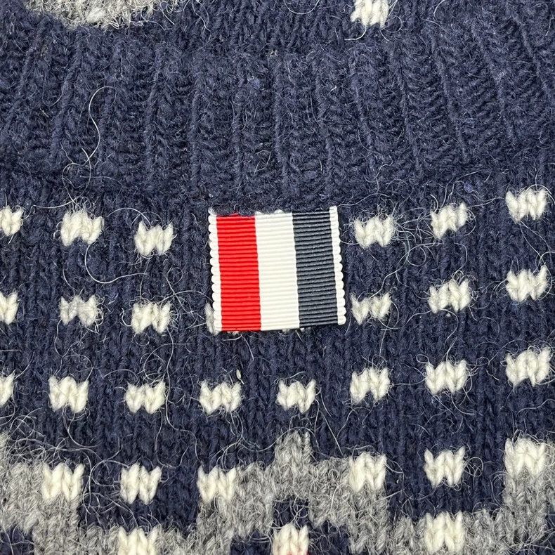 Thom Browne Thom Browne Size 42Dark Blue Elephant Wool Mohair Long Slee Size US XS / EU 42 / 0 - 8 Thumbnail