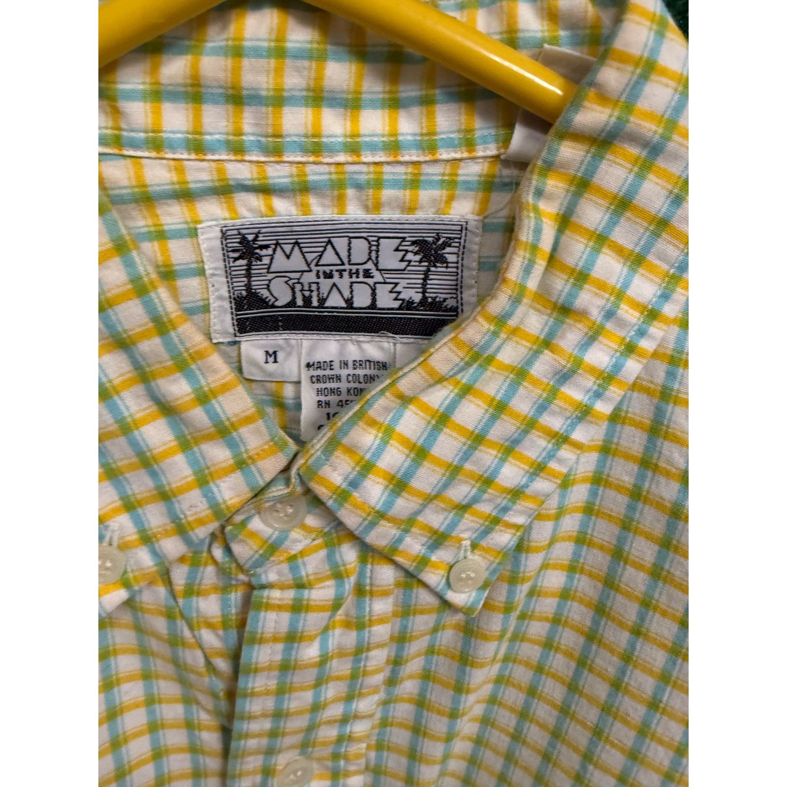 Made In The Shade 90s Made in the Shade Yellow Plaid Long Sleeve Shirt Size US M / EU 48-50 / 2 - 3 Thumbnail