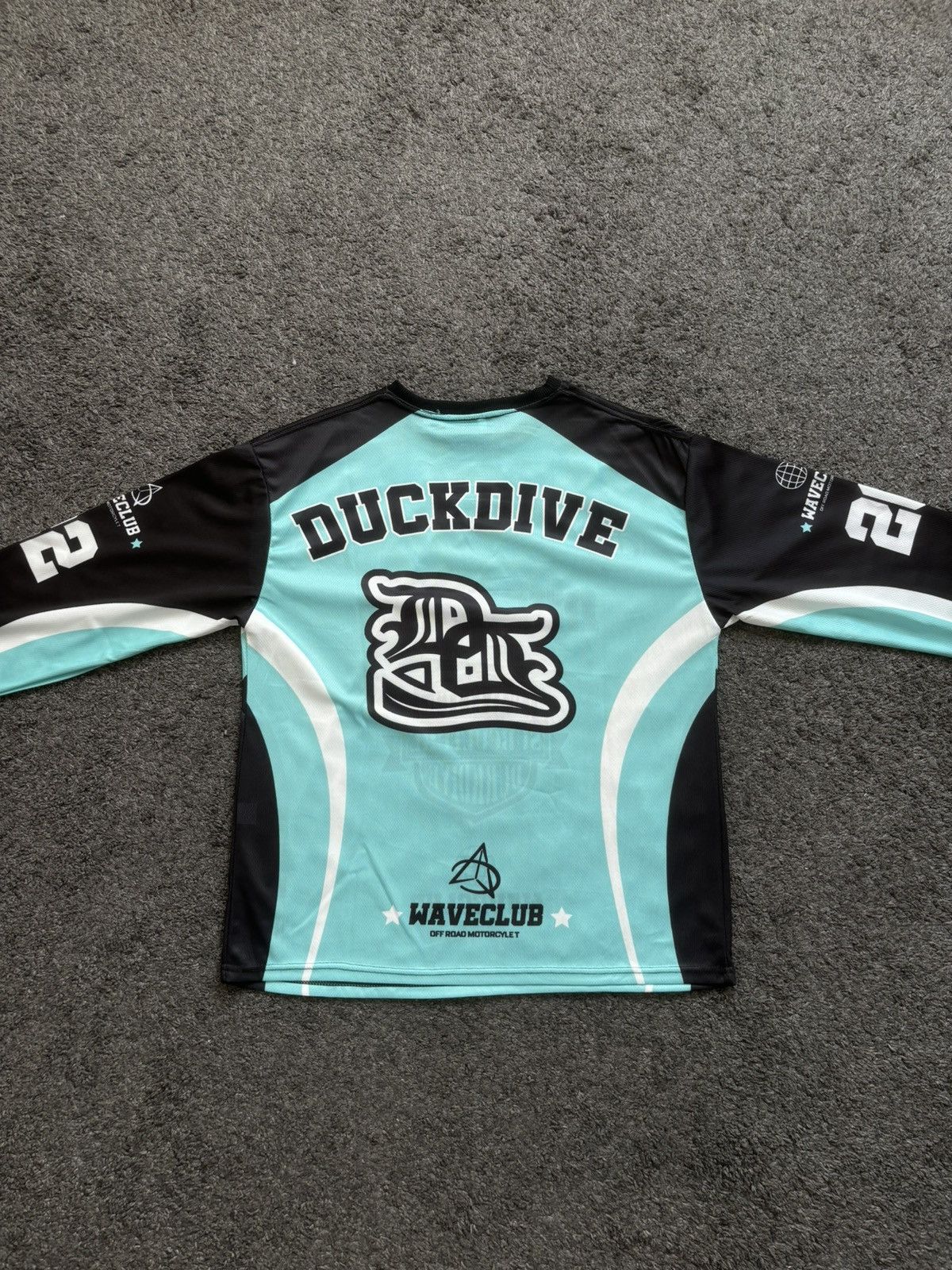 Japanese Brand Duckdive waveclub racing culture unisex blue black jersey Size US M / EU 48-50 / 2 - 16 Thumbnail