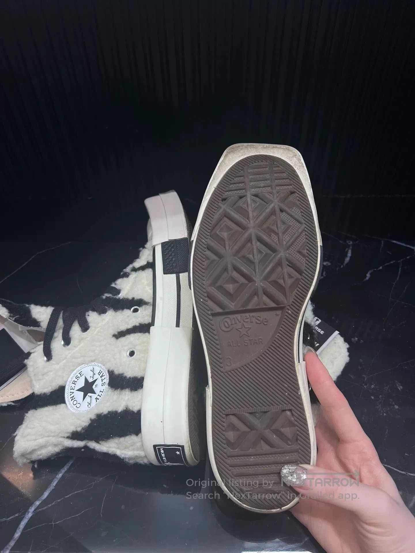 Rick Owens Drkshdw rick owens converse zebra high-top sneakers. Size US 5 / EU 37 - 7 Thumbnail