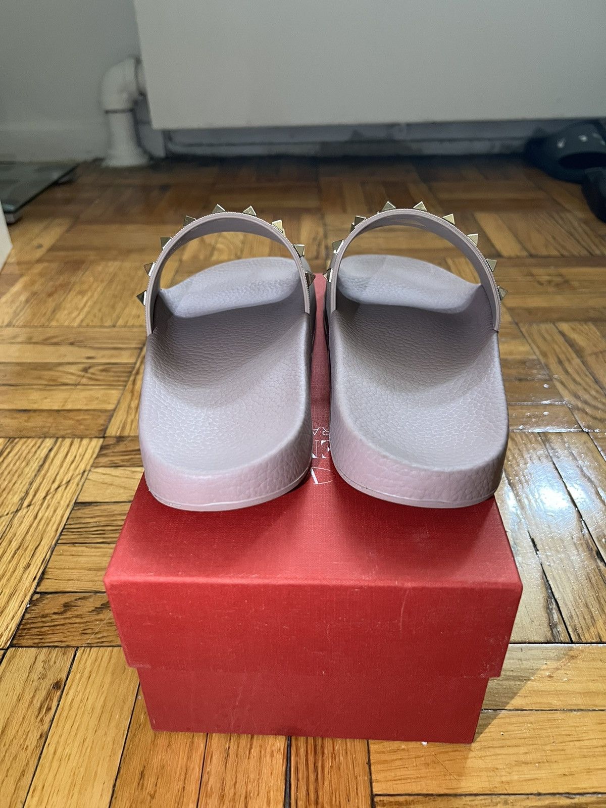 Valentino Valentino Garanavi Rockstud Slides in Nude Pink Size US 11 / IT 41 - 4 Thumbnail