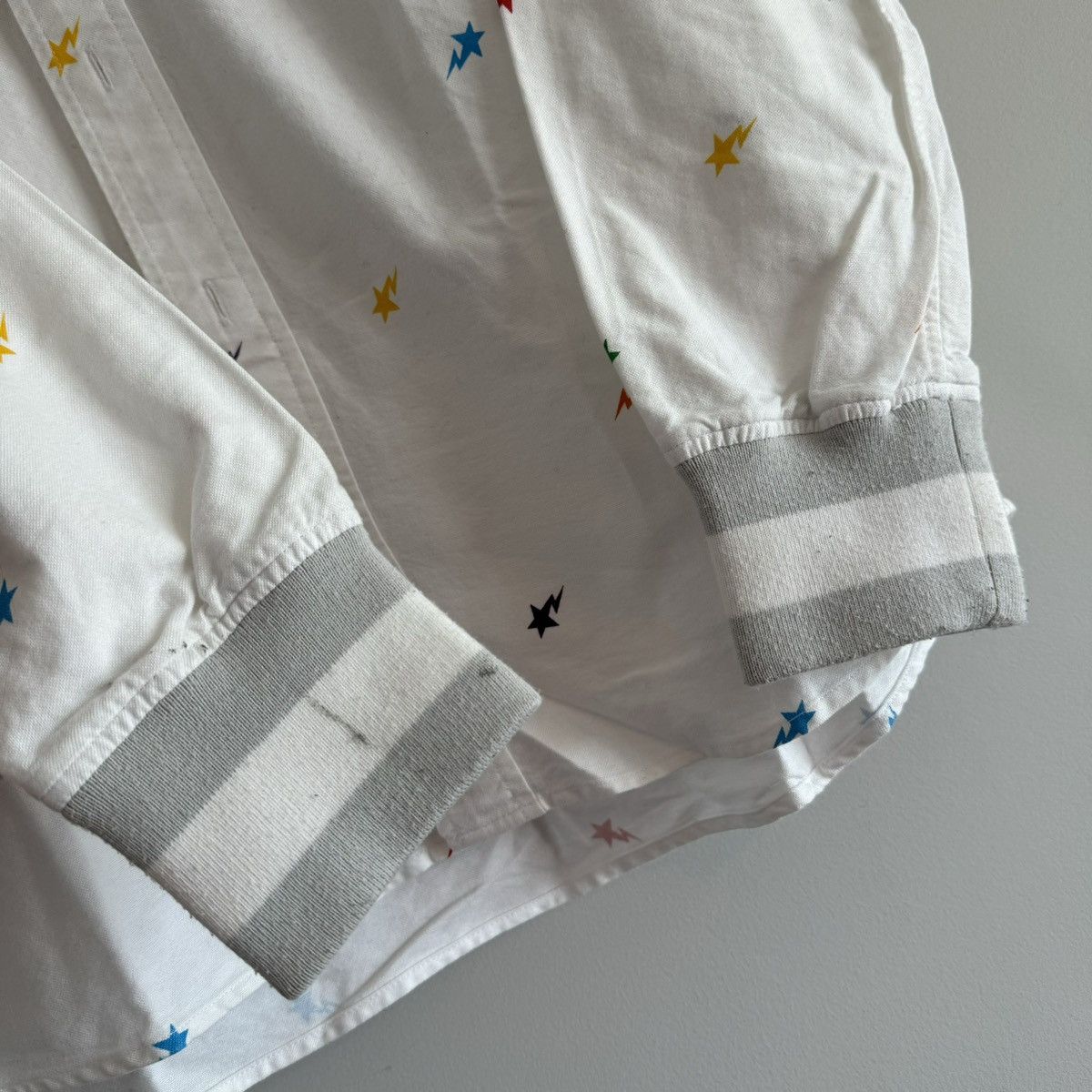 Bape OG Multicolor Star Pattern Long Sleeve Button Up Shirt Size US M / EU 48-50 / 2 - 12 Thumbnail