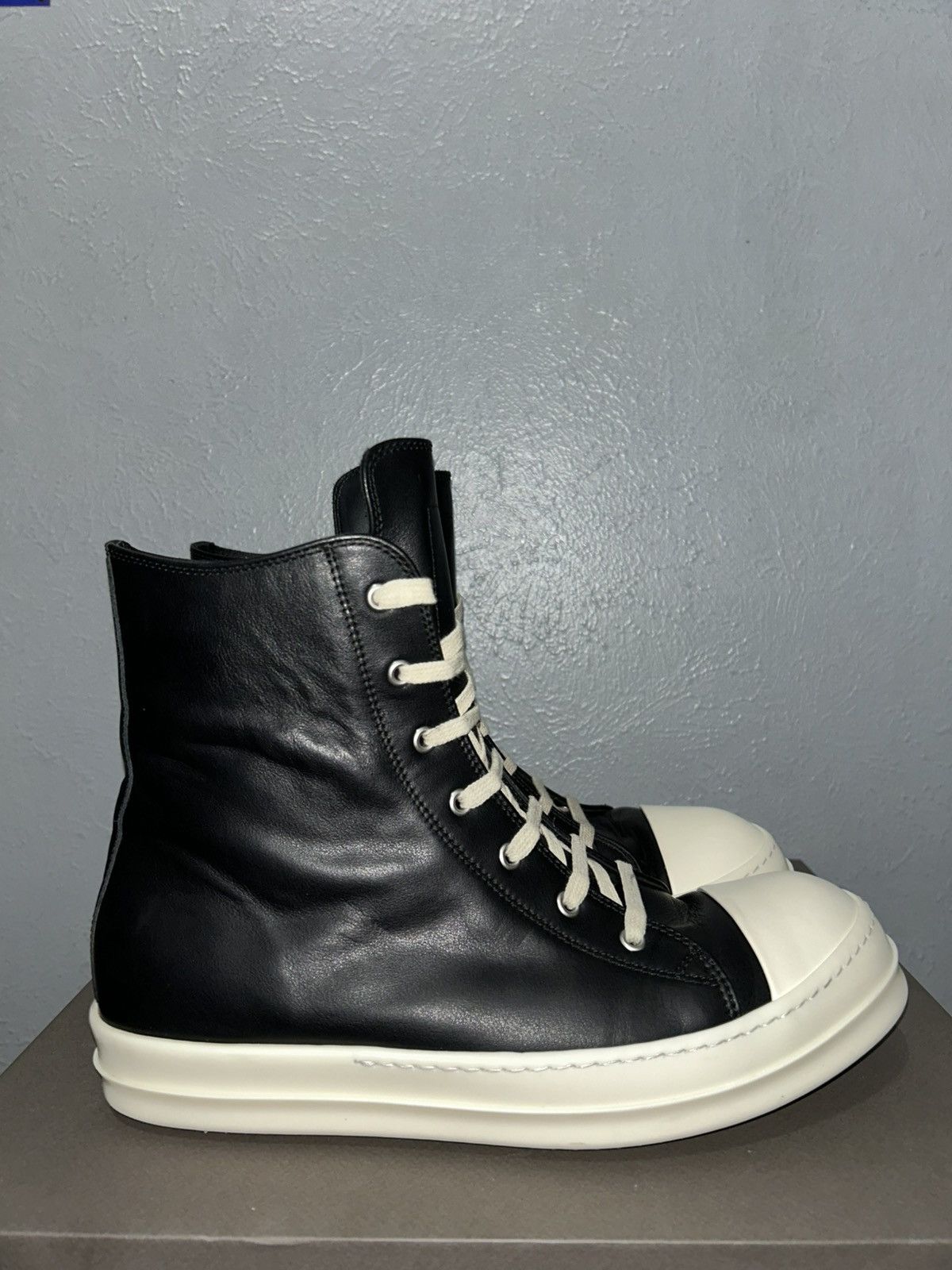 Pre-owned Rick Owens 2025  Mainline Ramones Shoes In Black