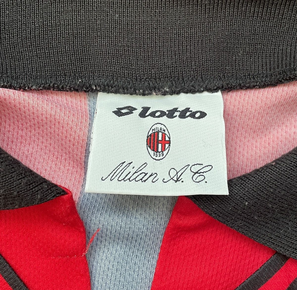 Lotto Sport × Vintage AC Milan 1995-96 Home Lotto Opel jersey t shirt Size US L / EU 52-54 / 3 - 10 Thumbnail